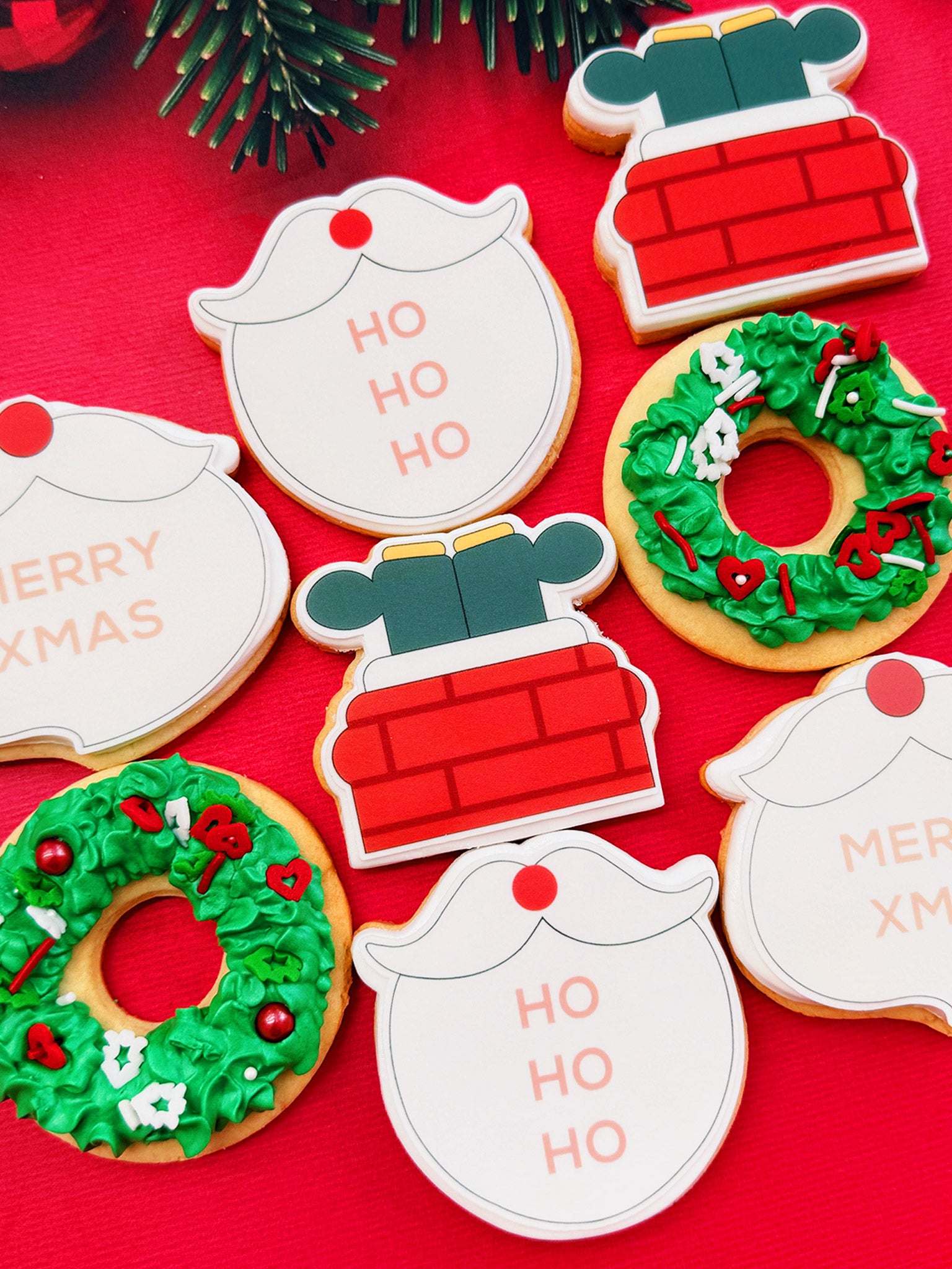 Silly Santa | Fun Royal Icing Christmas Sugar Cookies - Sugar Rush by Steph Xmas Cookie Box Delivery Australia-wide