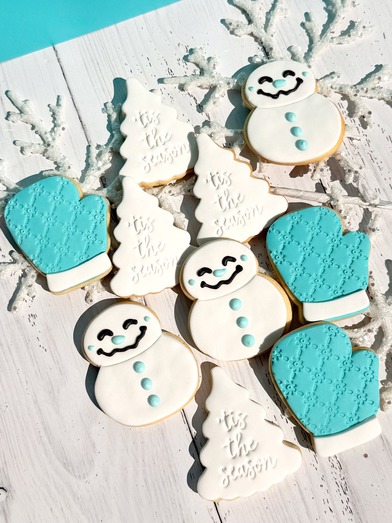 'Tis the Season! | Cute Snowman Cookie Box For Christmas Parties - Sugar Rush by Steph Personalised Christmas Biscuits Online