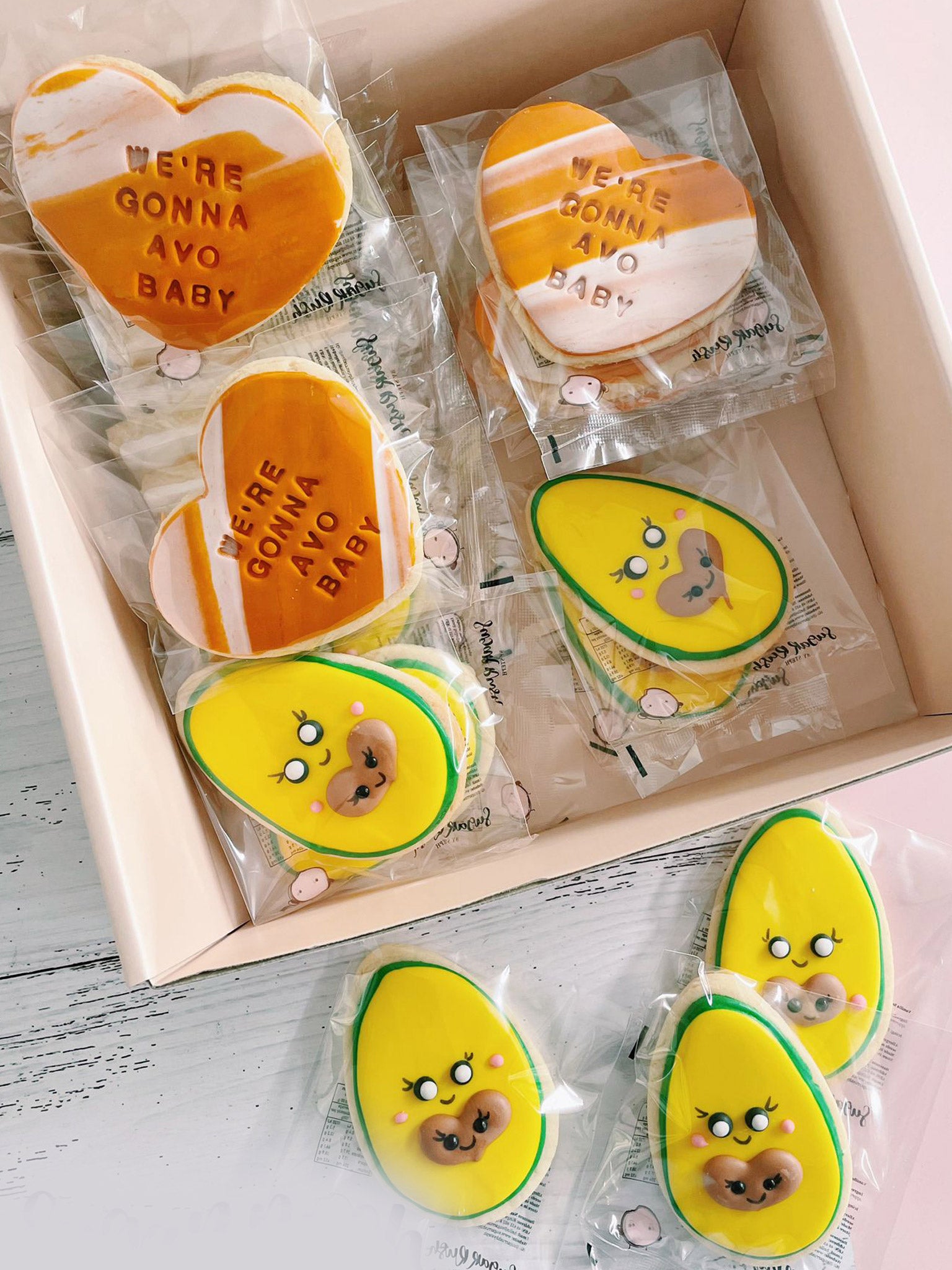 We're Gonna Avo Baby! | Cute Preganancy Announcement Cookies - Sugar Rush by Steph