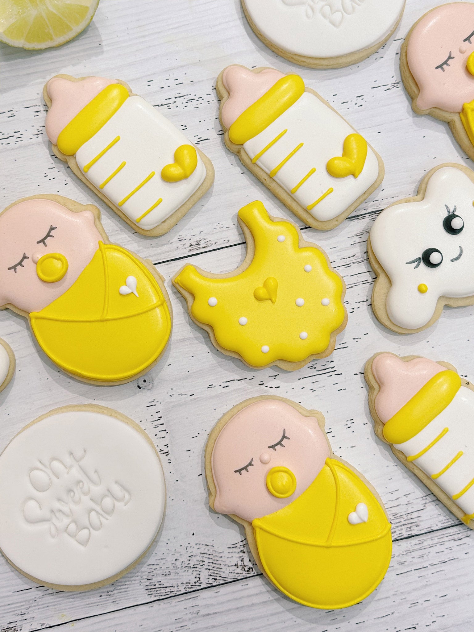 Oh Sweet Baby | Bright Colourful Baby Shower Event Cookies