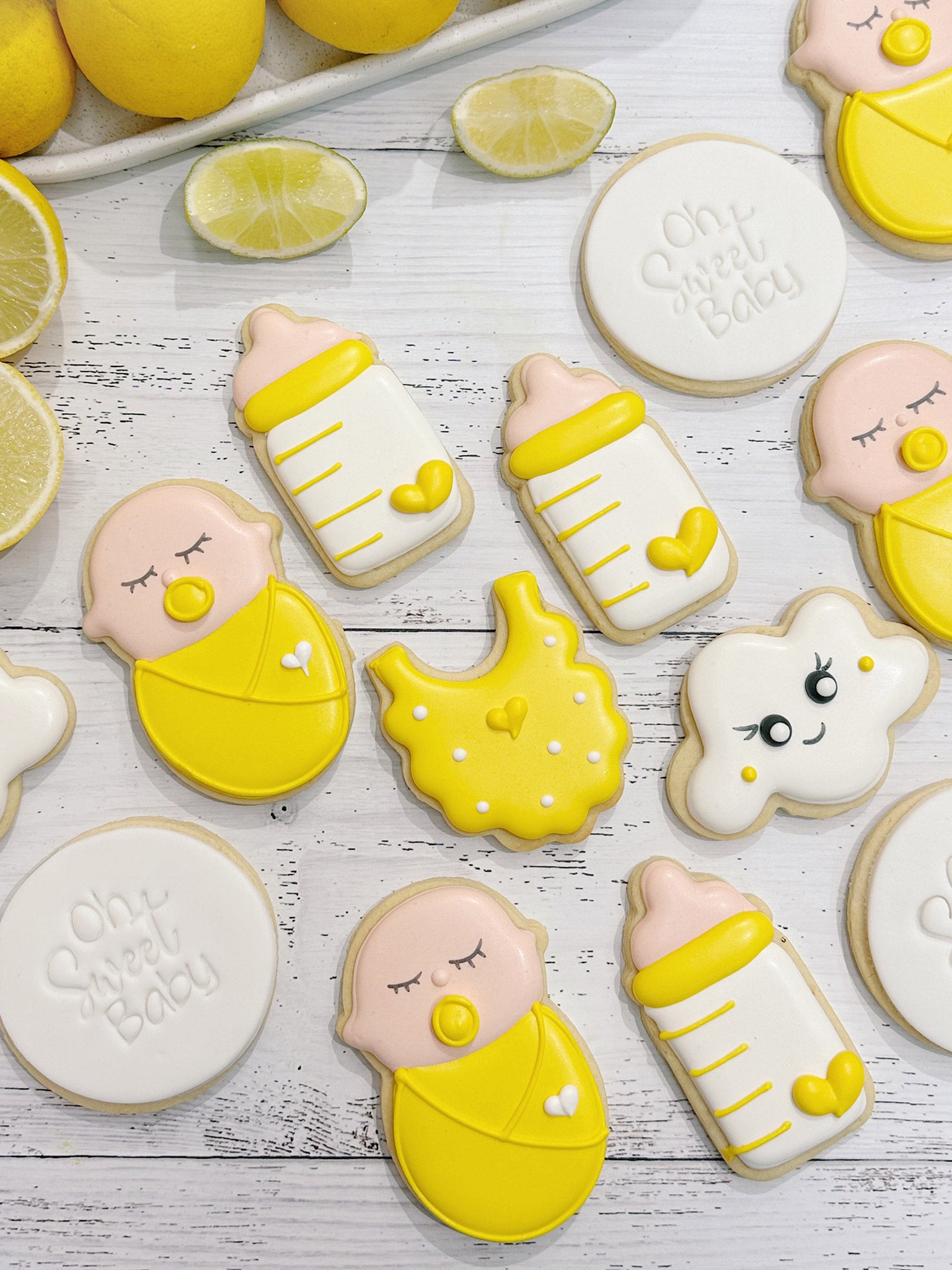 Baby Shower Party Event Cookies - Sugar Rush by Steph | Best Baby Shower Favours Custom Cookie Box Delivery Australia