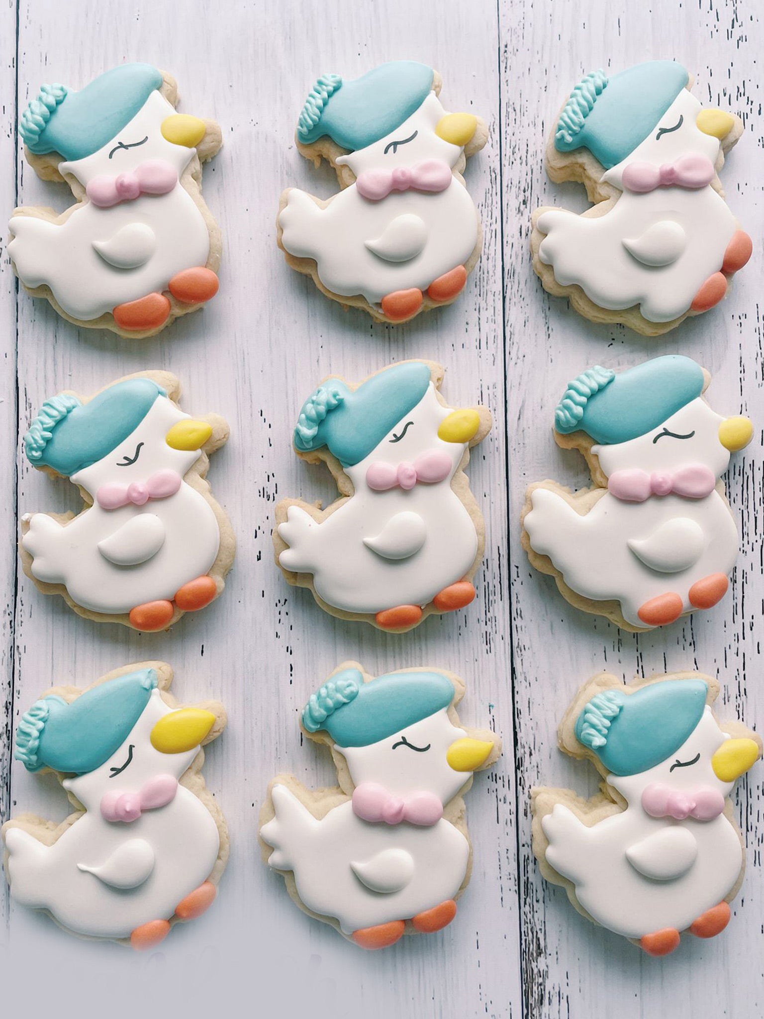 Mama & Her Ducklings | Cute Yellow Duck Cookies for Baby Showers