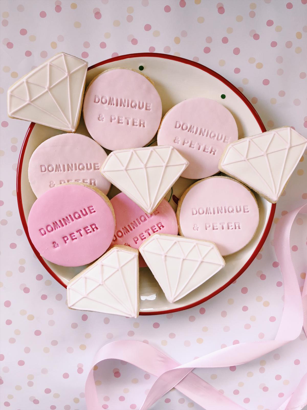 Shine Bright Like A Diamond Cookies | Edible Wedding Event Favours