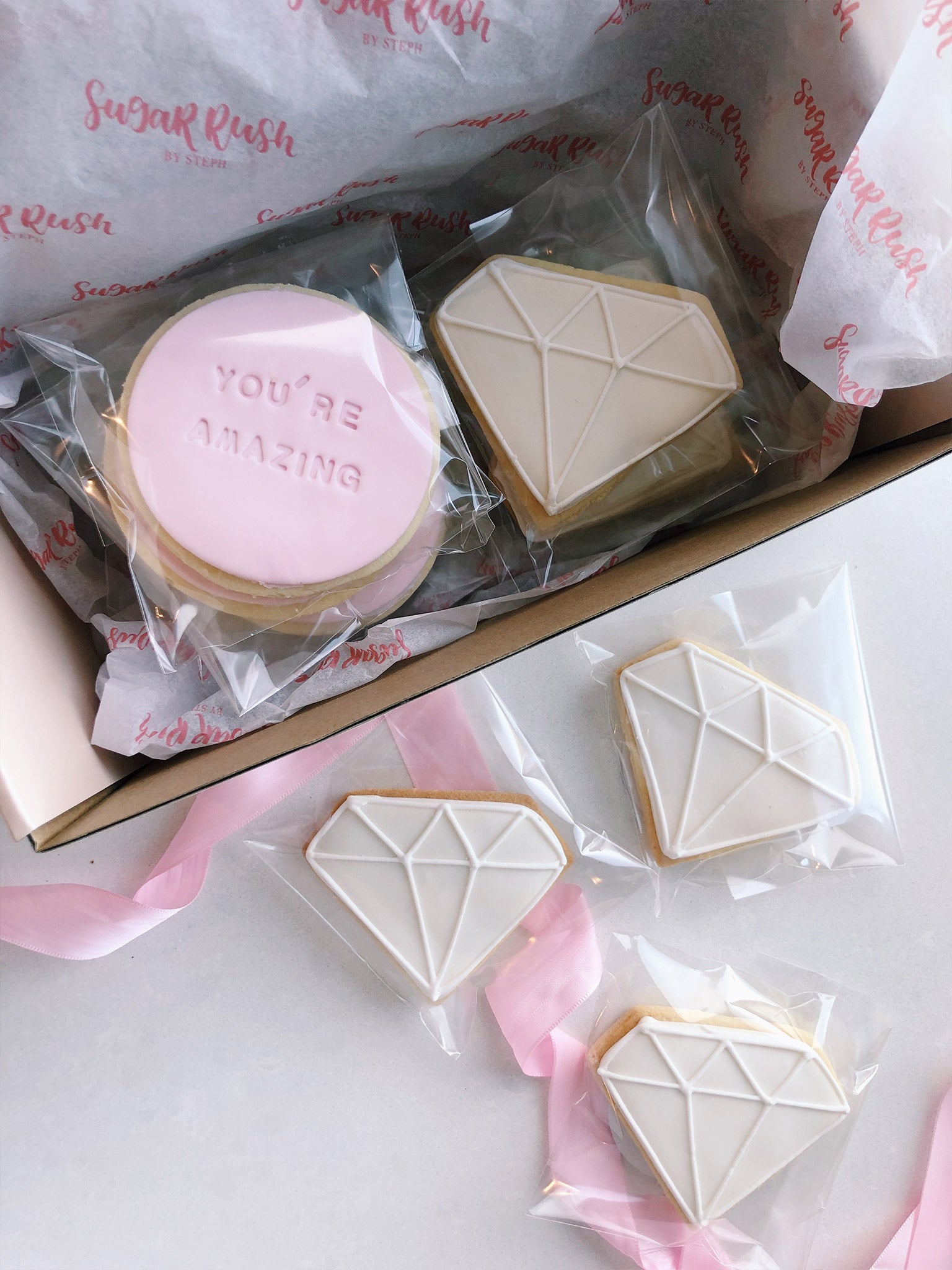 Shine Bright Like A Diamond Cookies | Edible Wedding Event Favours - Sugar Rush by Steph