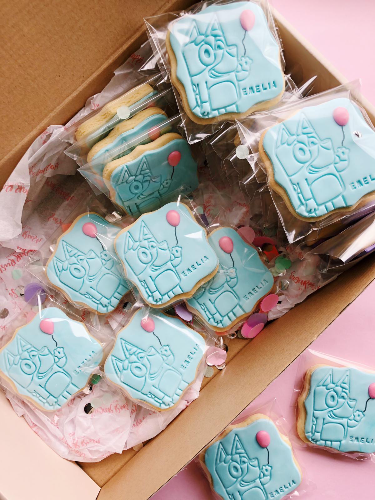 Bluey Says Happy Birthday Kids Personalised Birthday Cookies - Sugar Rush by Steph