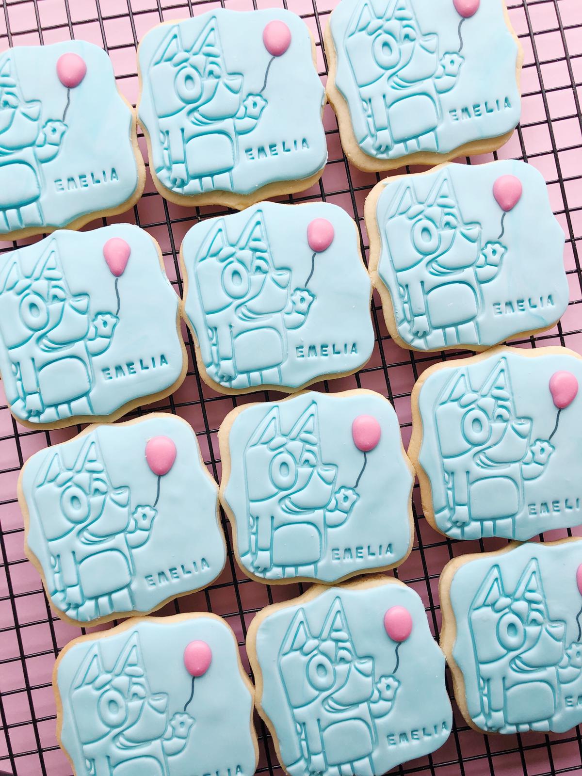 Bluey Says Happy Birthday Kids Personalised Birthday Cookies - Sugar Rush by Steph