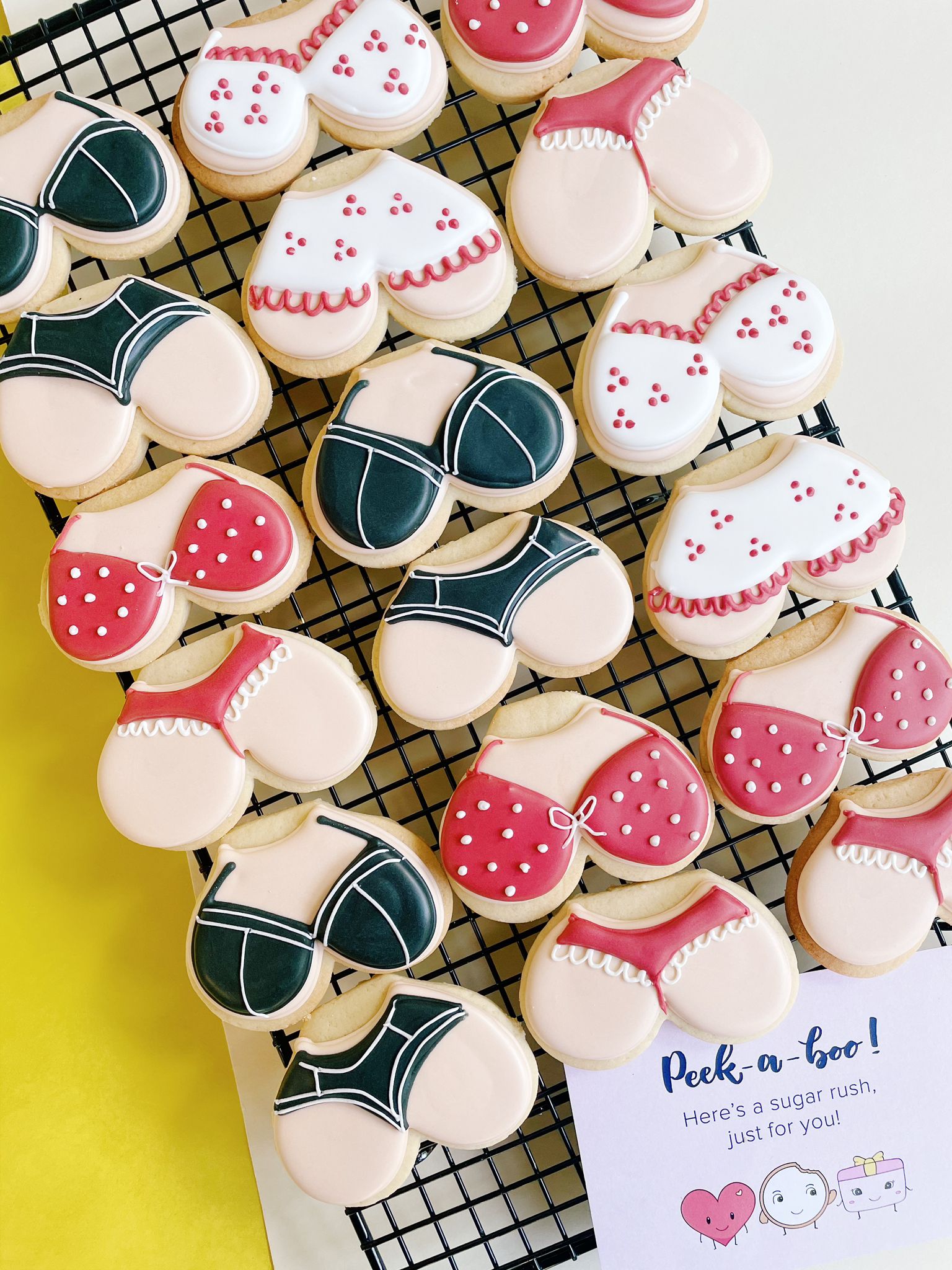Gorgeous bachelorette lingerie cookies for a custom order