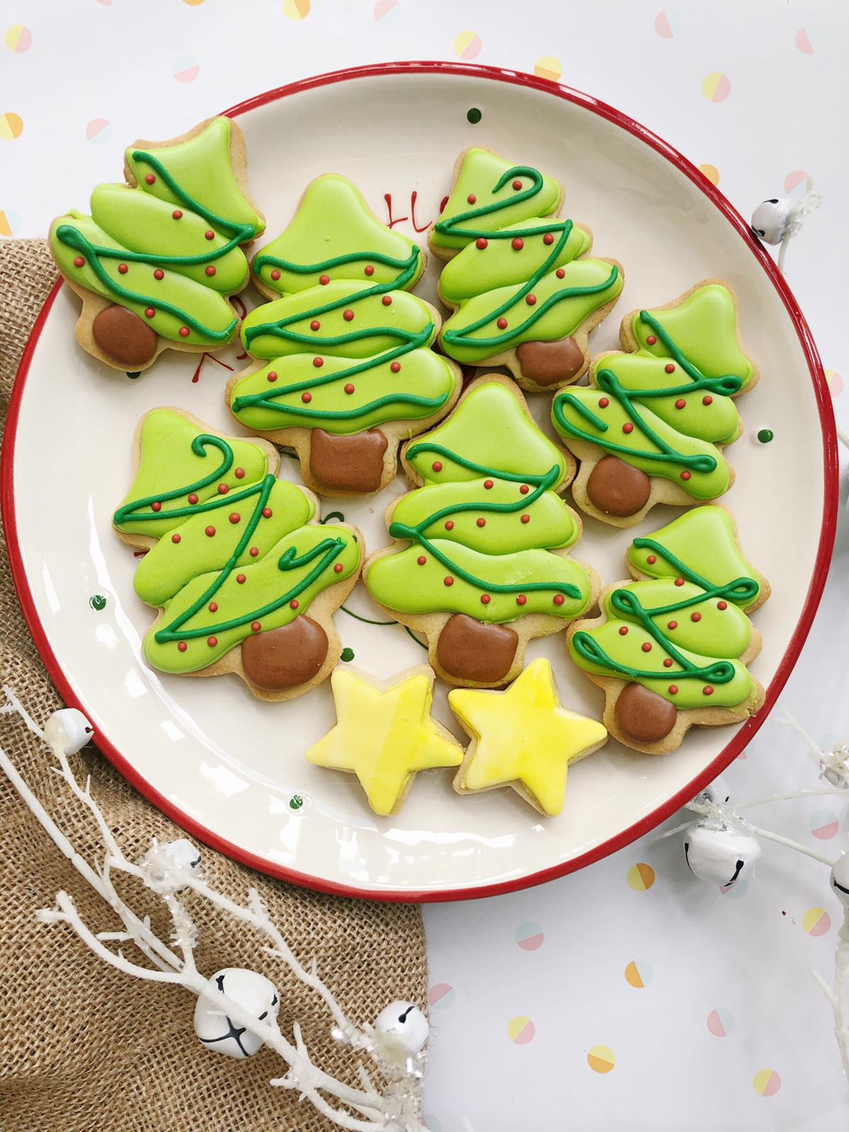 Chubby Christmas Tree Cookies for Xmas Events - Sugar Rush by Steph