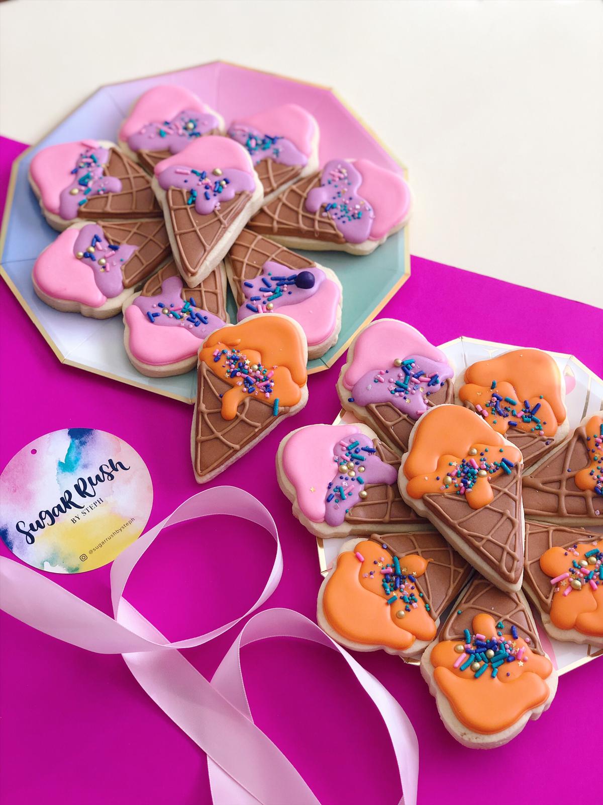 I Scream For Ice Cream Cookies | Sweet Sprinkled Summer Cookies - Sugar Rush by Steph