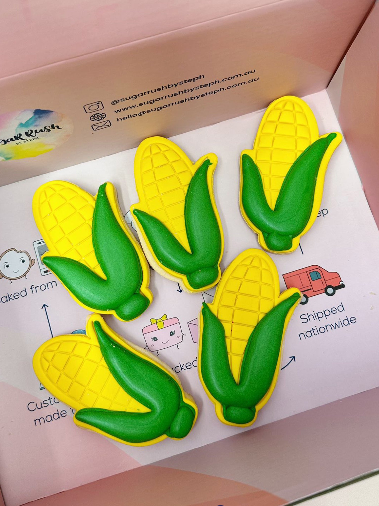 Rustic Farm Theme Vegetable Corn Cookies - Sugar Rush by Steph