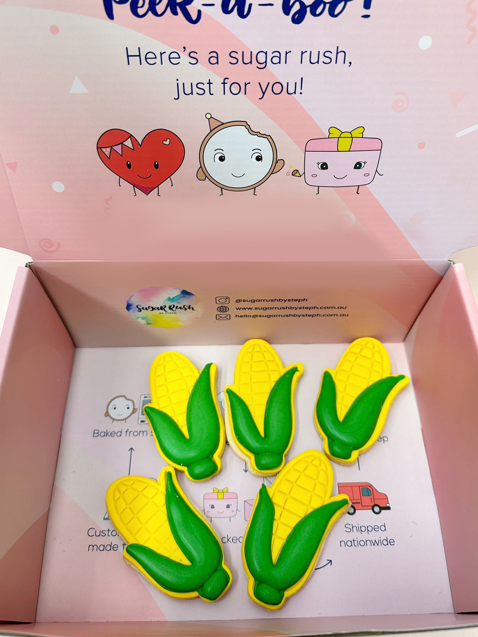 Rustic Farm Theme Vegetable Corn Cookies - Sugar Rush by Steph