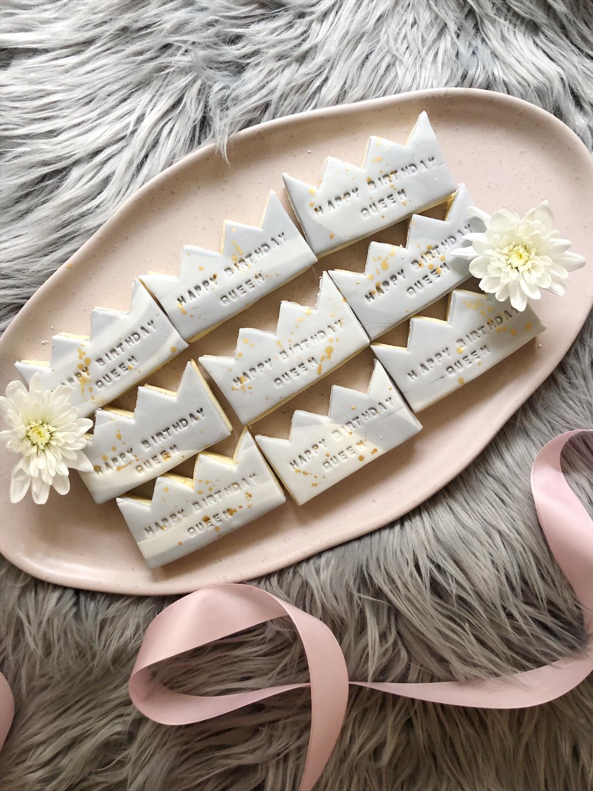 Crown Yourself | King & Queen Crown Cookies for Royal Party - Sugar Rush by Steph