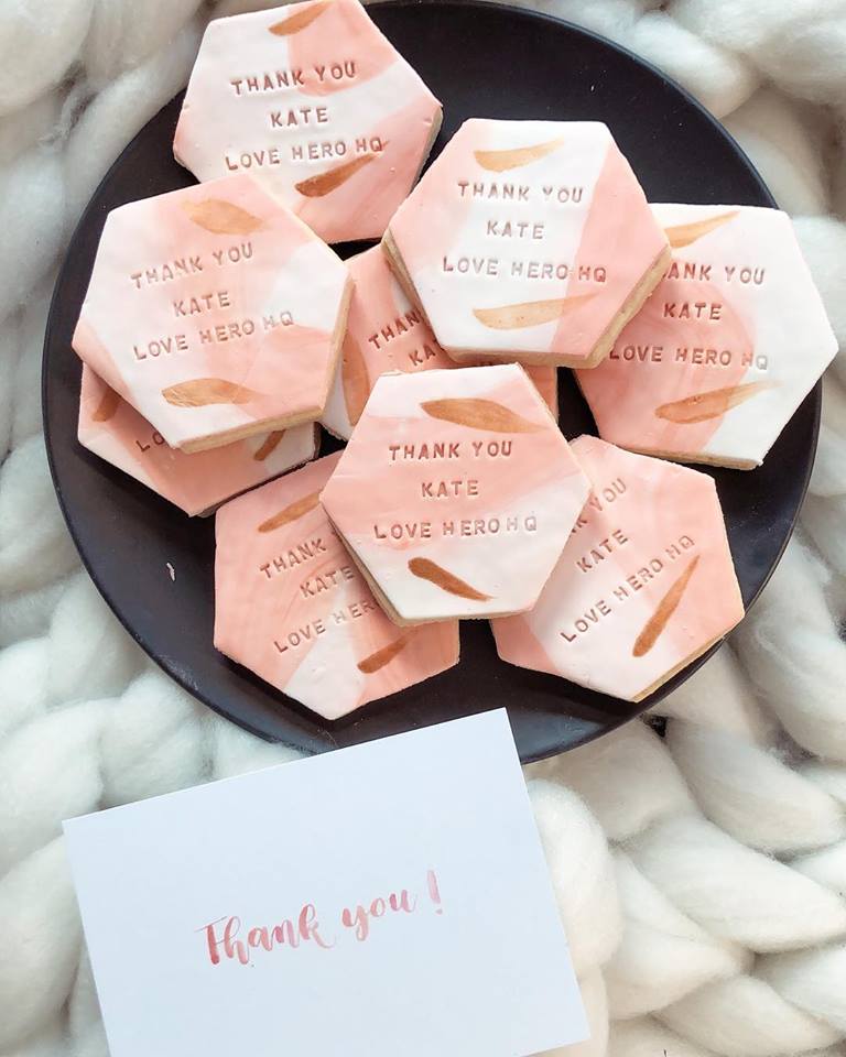 Hexagon Cookies | Personalised Custom Cookie Gifts for Events - Sugar Rush by Steph