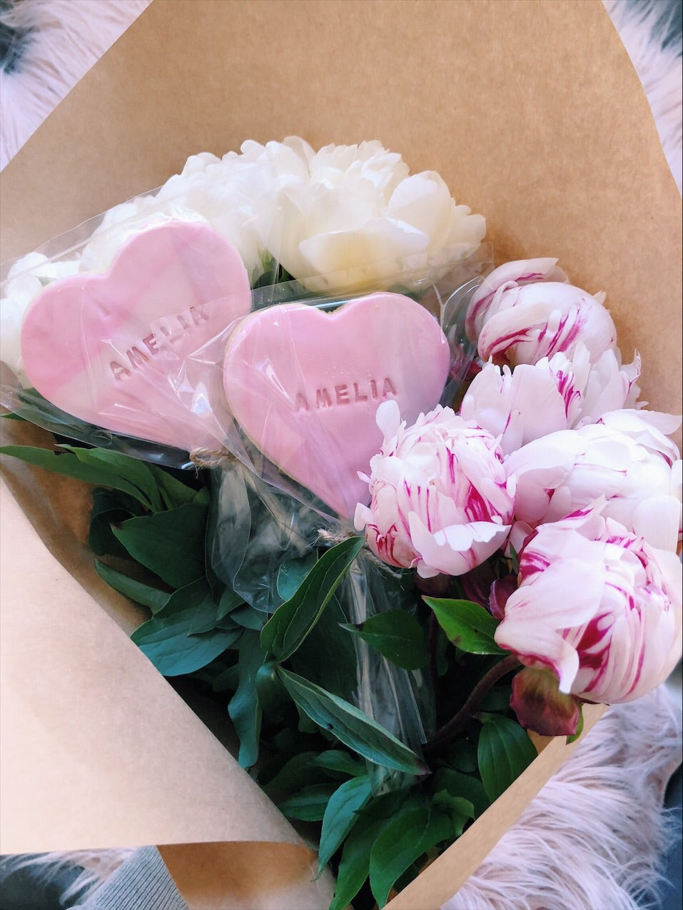 Personalised Heart Cookies | Custom Cute Valentine's Gift for Her