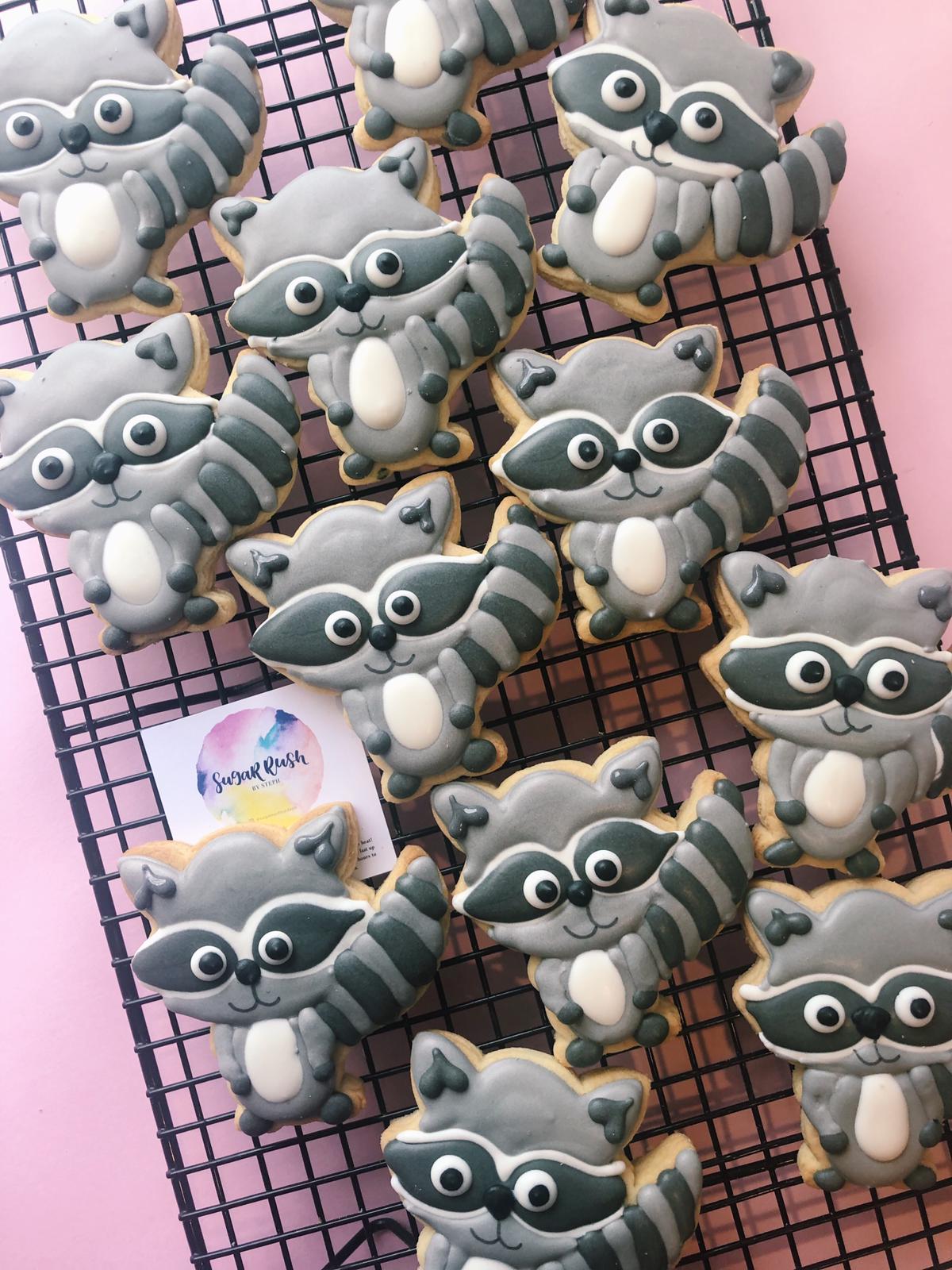 Radical Raccoon Biscuits | Cute Bespoke Forest Animal Cookies - Sugar Rush by Steph