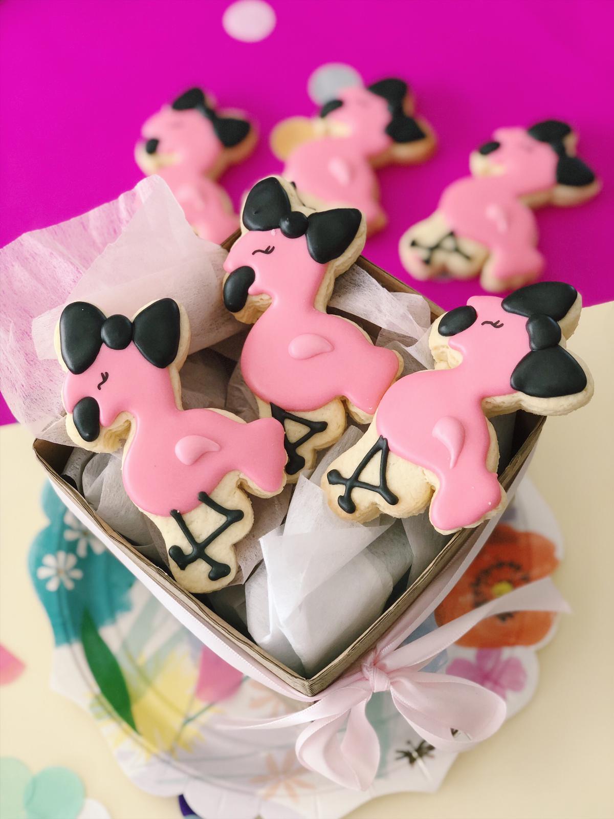 I Don't Give A Flock | Tropical Bird Pink Flamingo Cookies - Sugar Rush by Steph