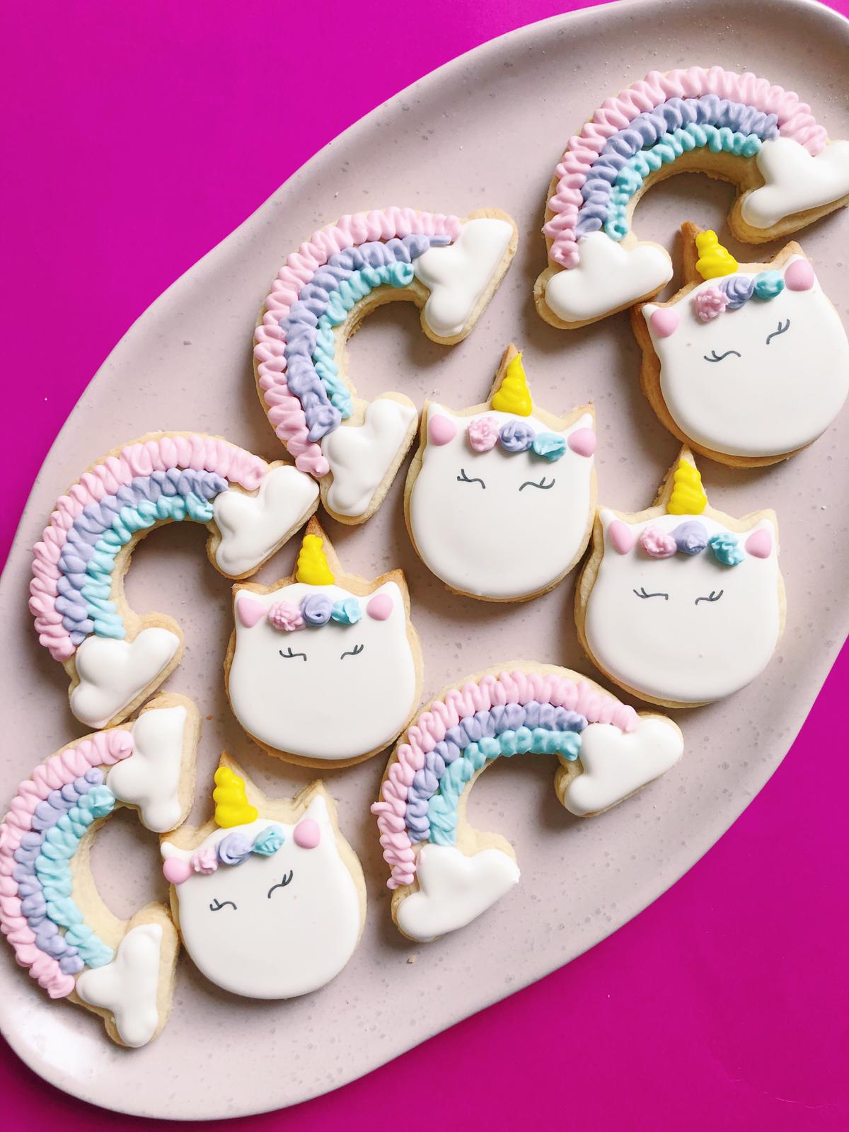 Rainbow Unicorn Cookies | Magical Princess Party Favours for Birthday Girl