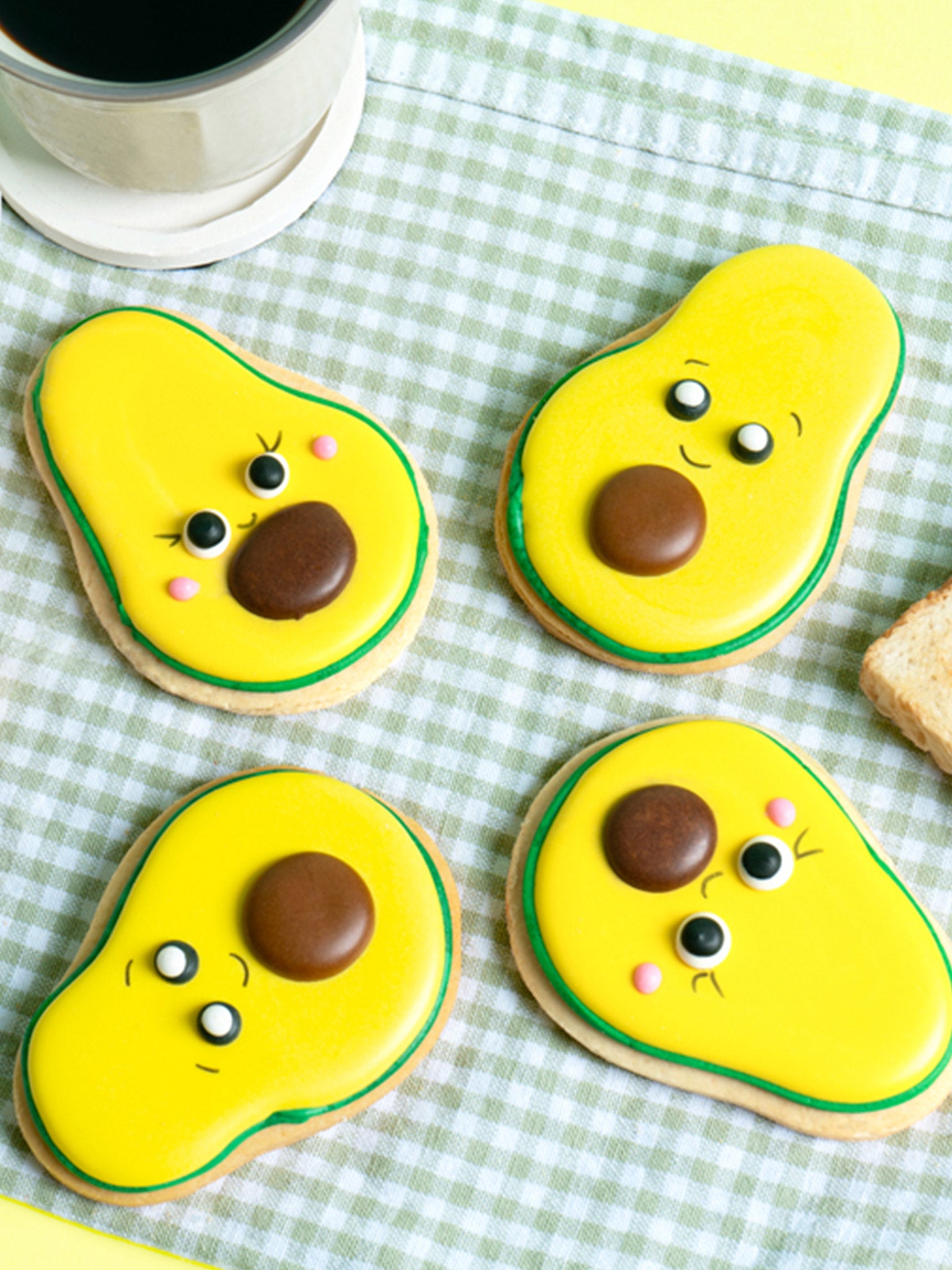 Guac N' Roll | Fun Party Avocado Theme Sugar Cookies