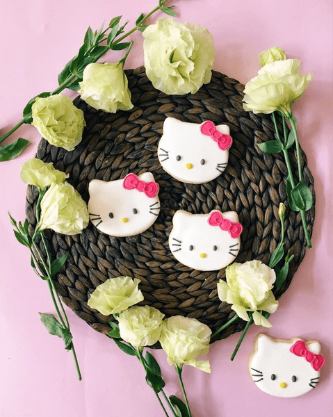 Hello Kitty Face Cookies | Cute Sanrio Character Sugar Cookies