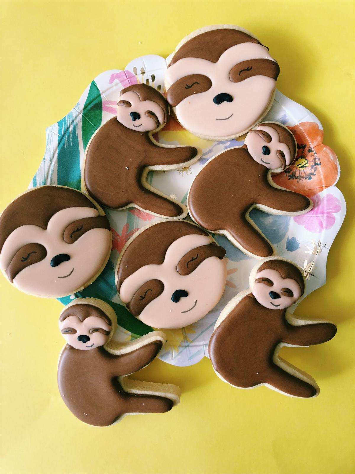 Let's Get Slothed | Buy Cute Sloth Cookie Box for Children's Parties - Sugar Rush by Steph