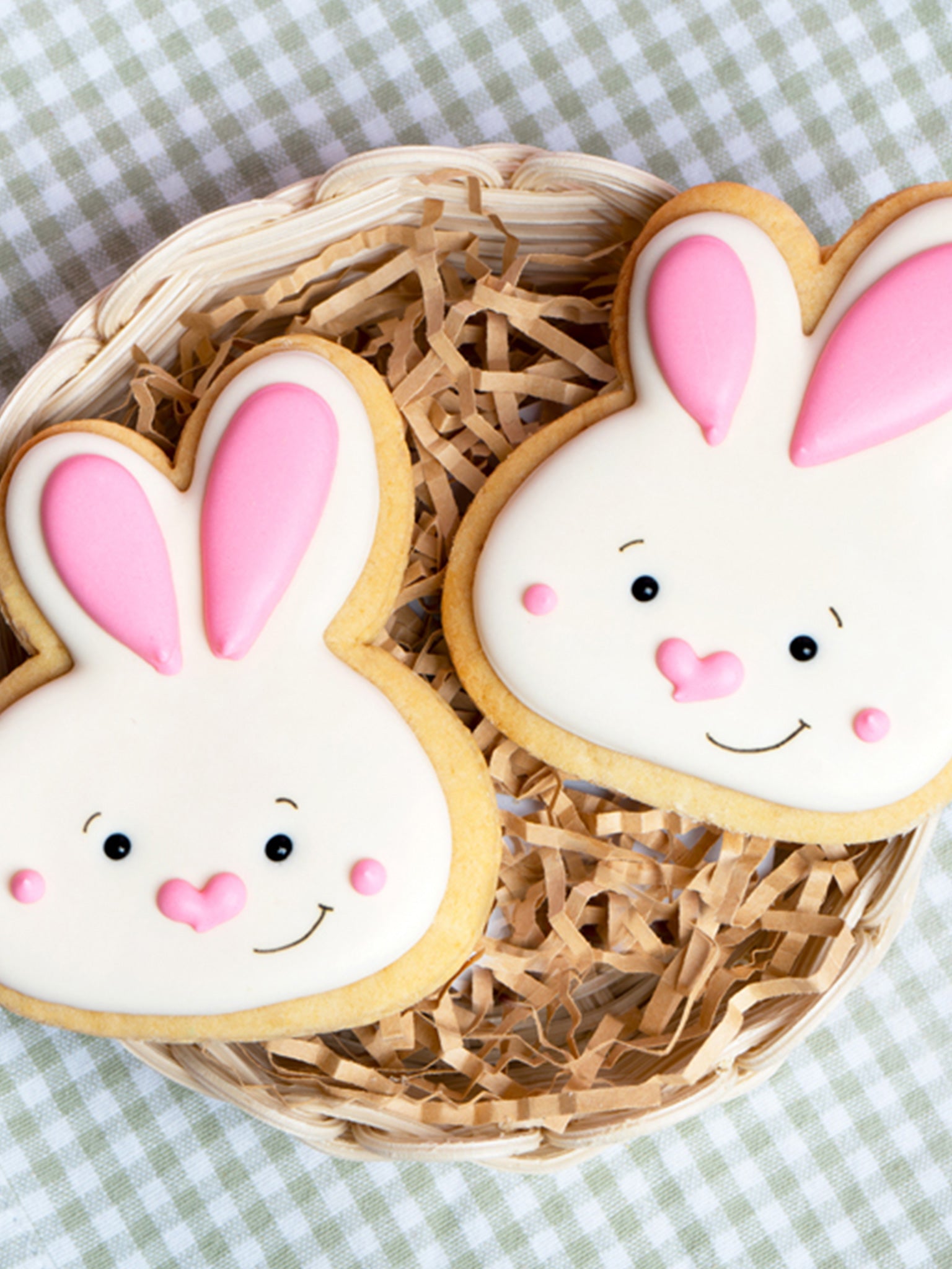 Happy Rabbits | Decorated Royal Icing Easter Bunny Cookies - Sugar Rush by Steph