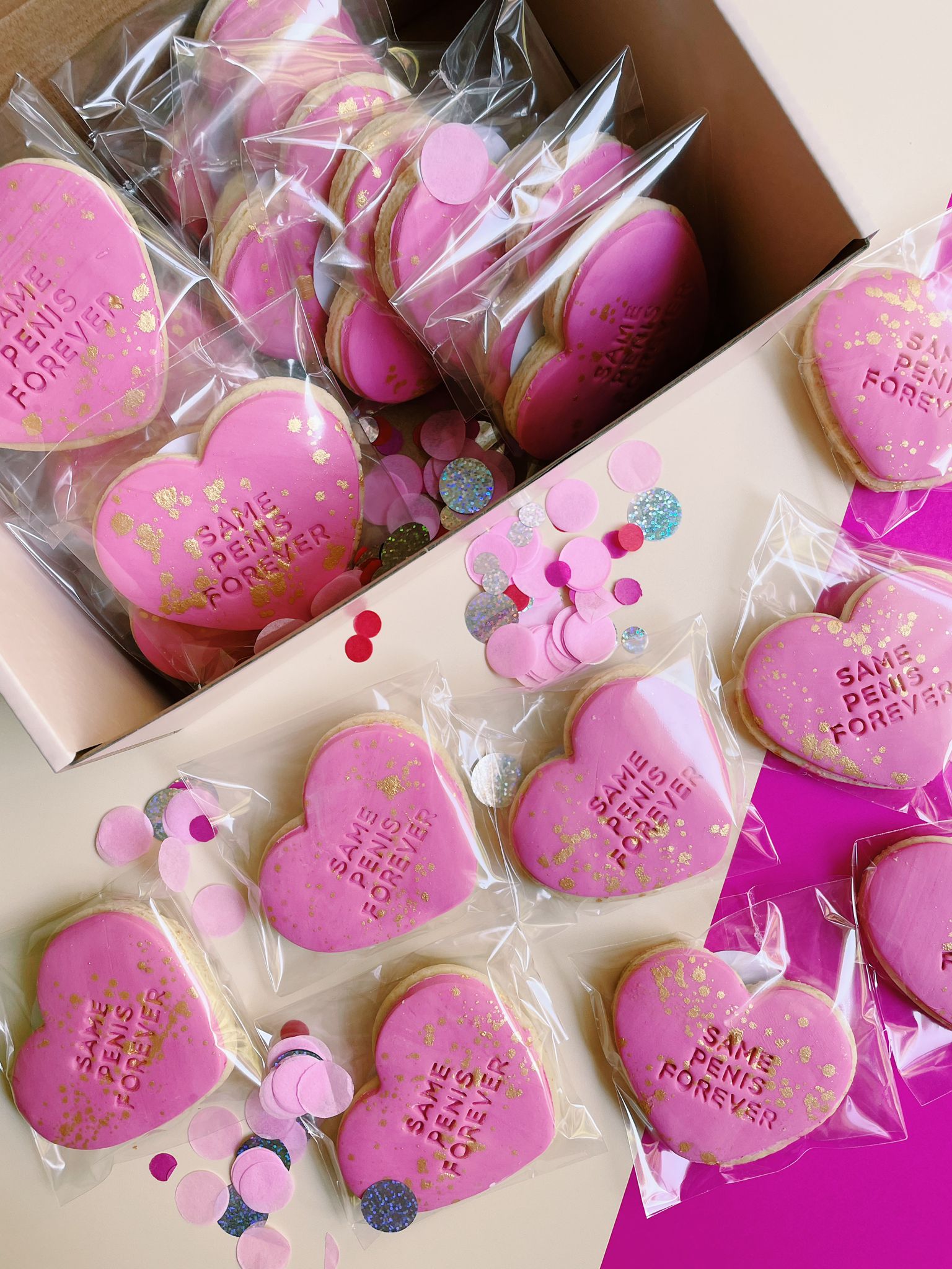 Same Penis Forever! | Funny Valentine's Day Cookies for Him - Sugar Rush by Steph