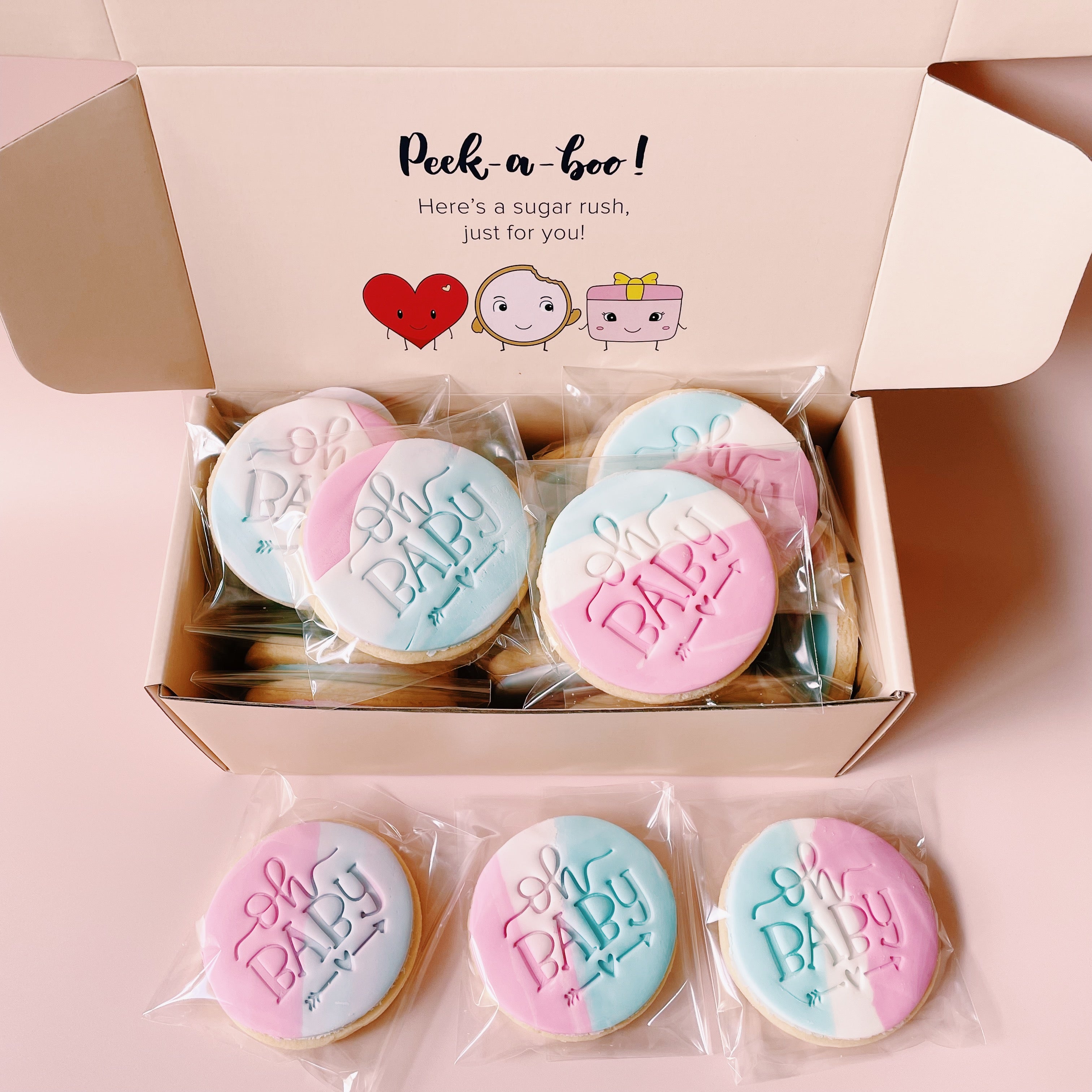 Gender Reveal Cookies | Baby Shower Party Cookie Favours