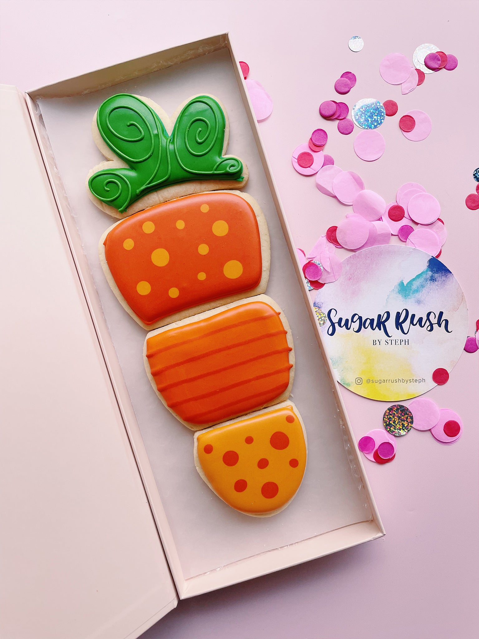 Giant Carrot | Spring Easter Bunny Cookie Box for Holidays