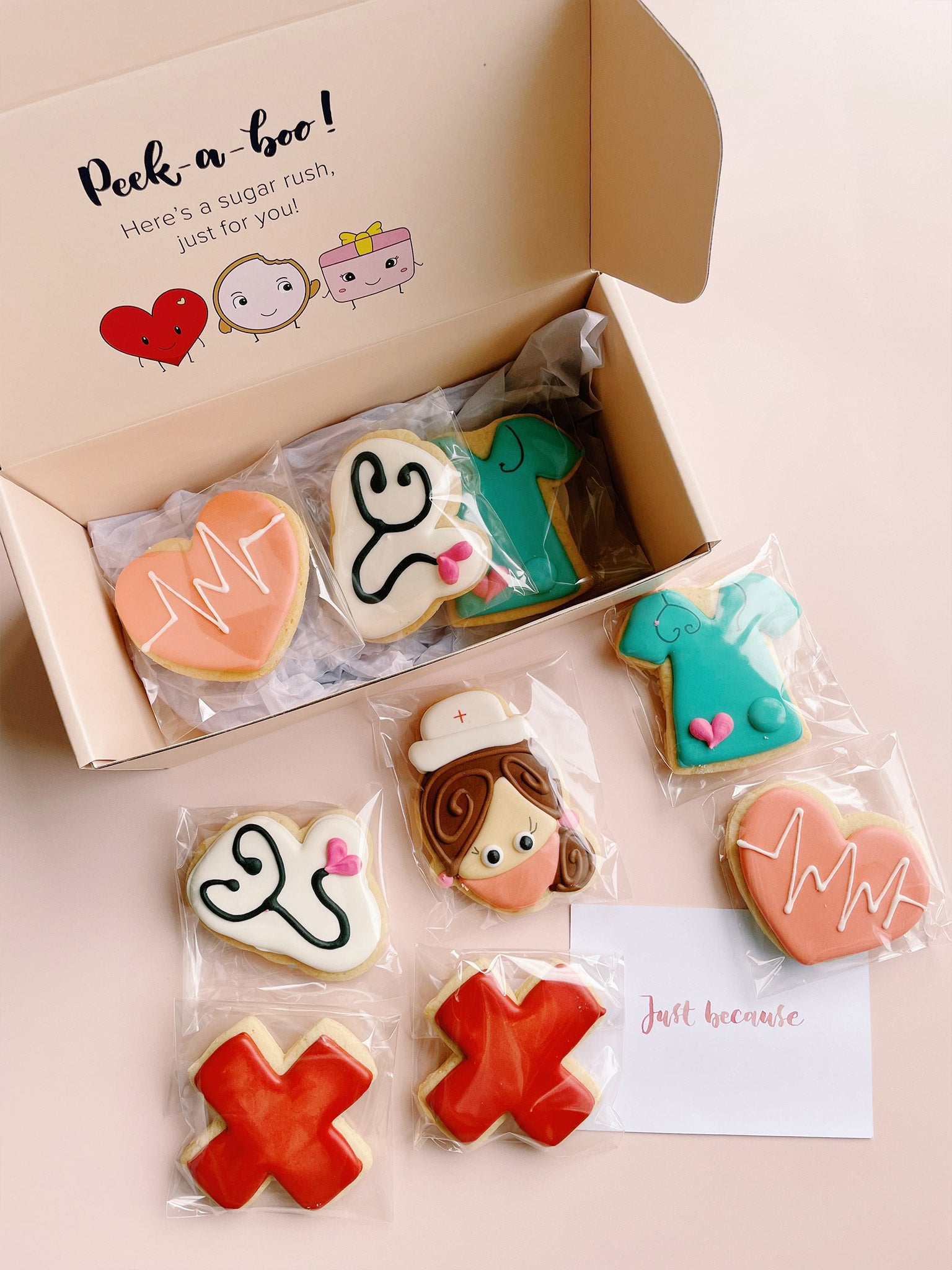 Healthcare Frontliner Pack | Hospital Appreciation Nursing Theme Cookies