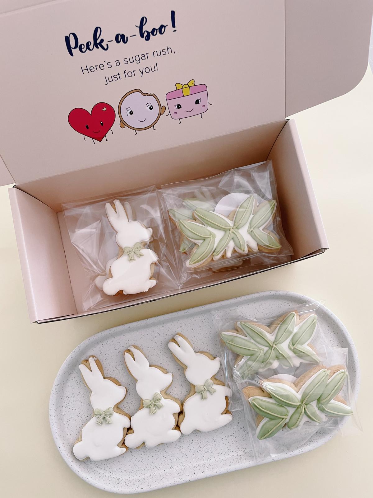 Nature Bunnies | Elegant Easter Rabbit Cookie Box for Events - Sugar Rush by Steph