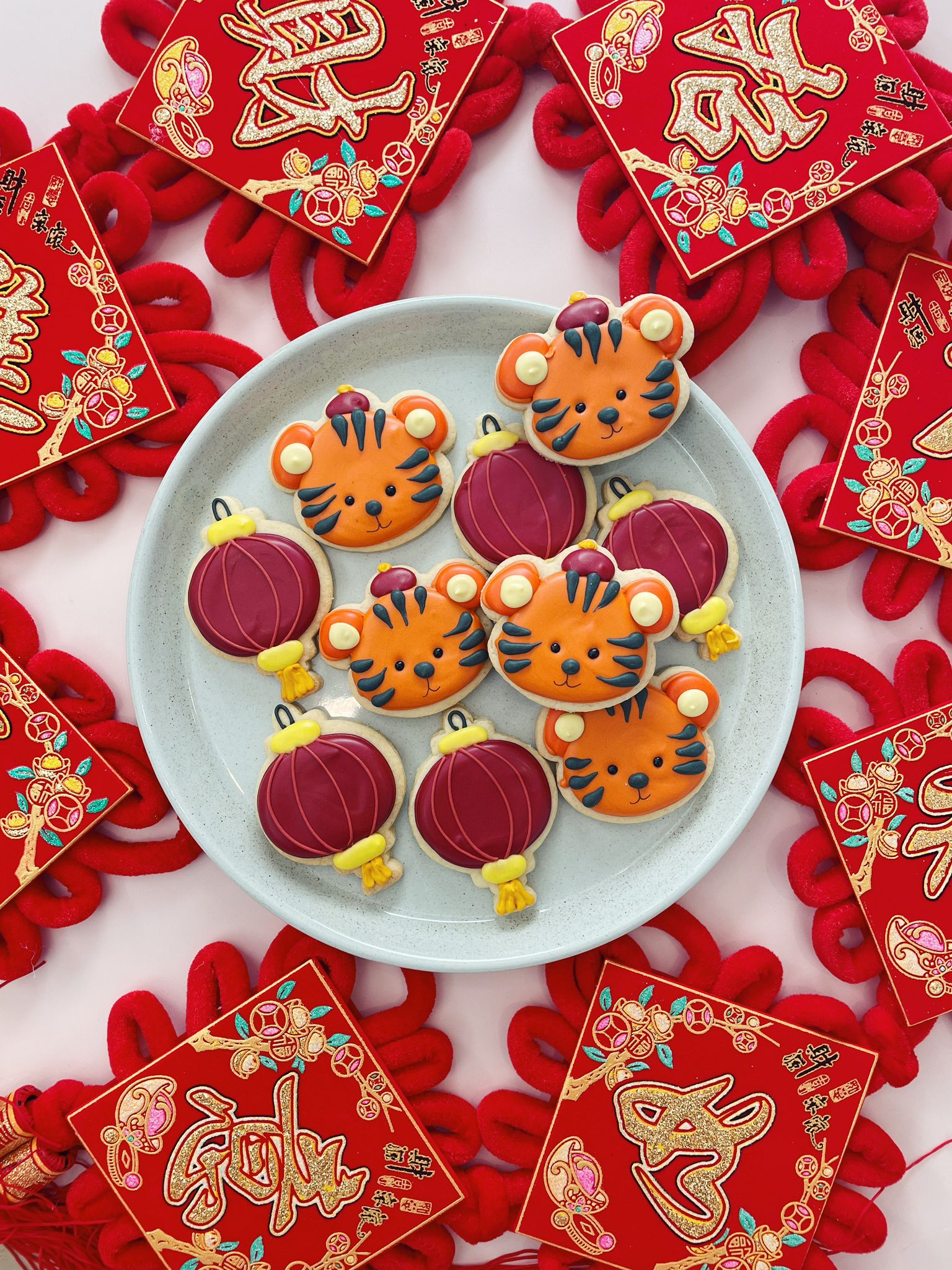 Year of the Tiger | Cute Royal Icing Lunar New Year Cookies - Sugar Rush by Steph