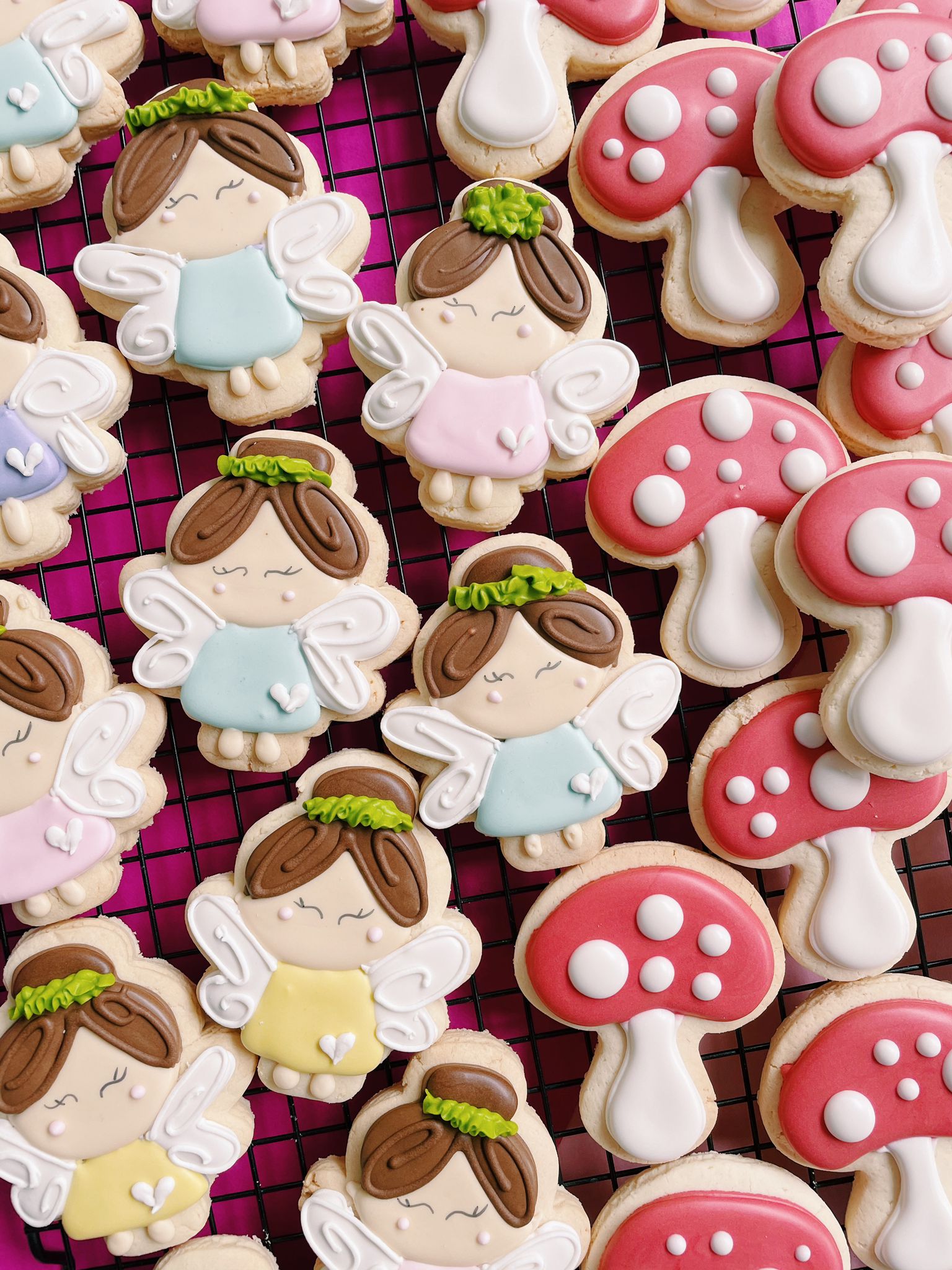 Fairies And Toadstools Enchanted Fairy Garden Party Cookies - Sugar Rush by Steph