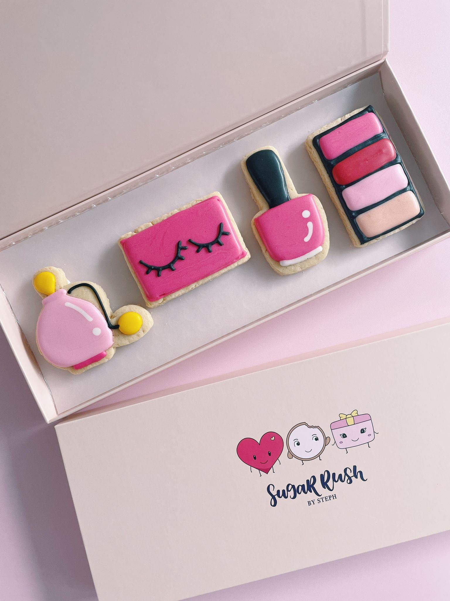 Manicured Makeover | Beauty Makeup Inspired Cookie Box