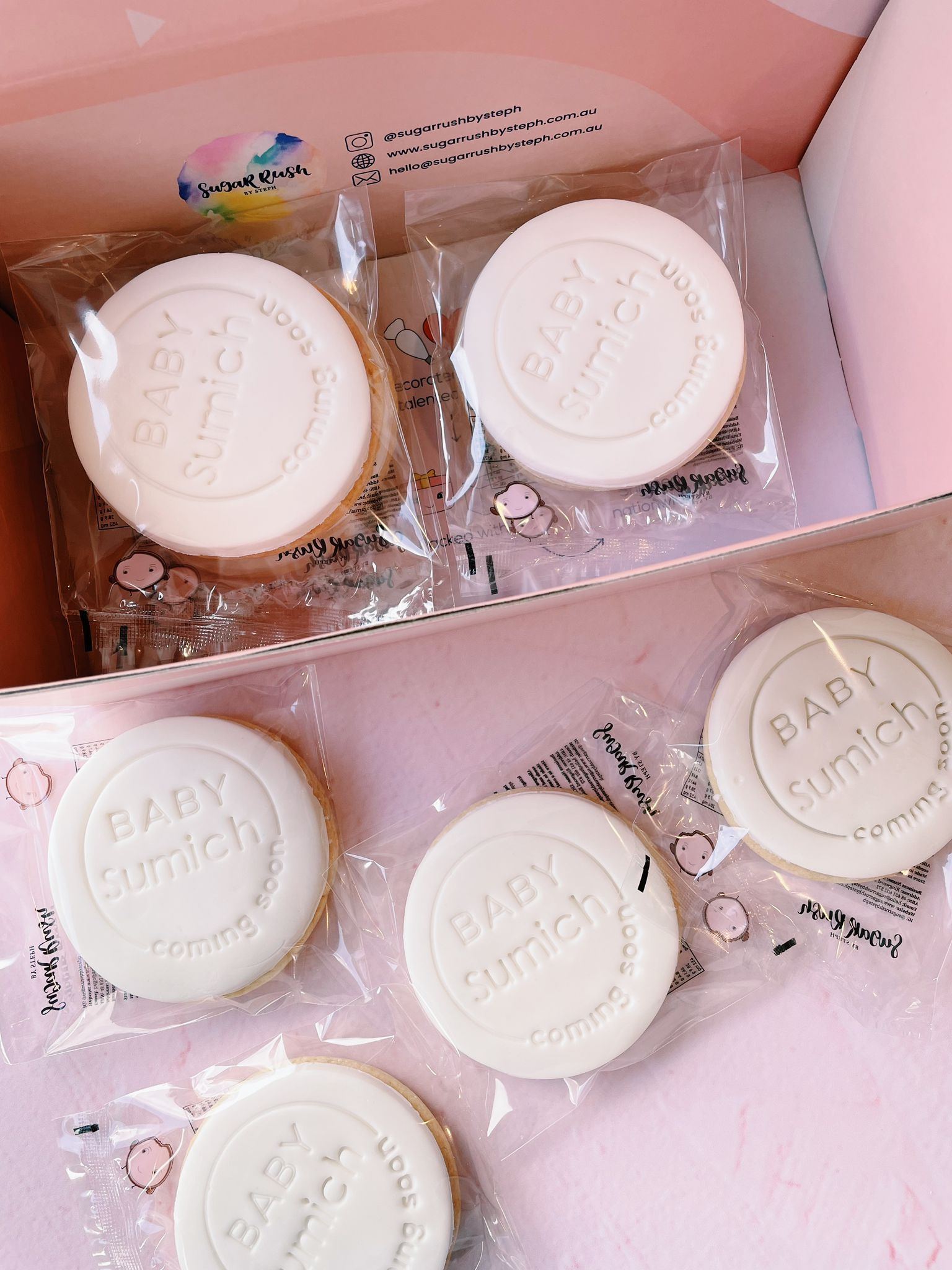 Baby Coming Soon | Baby Reveal Announcement Party Cookies