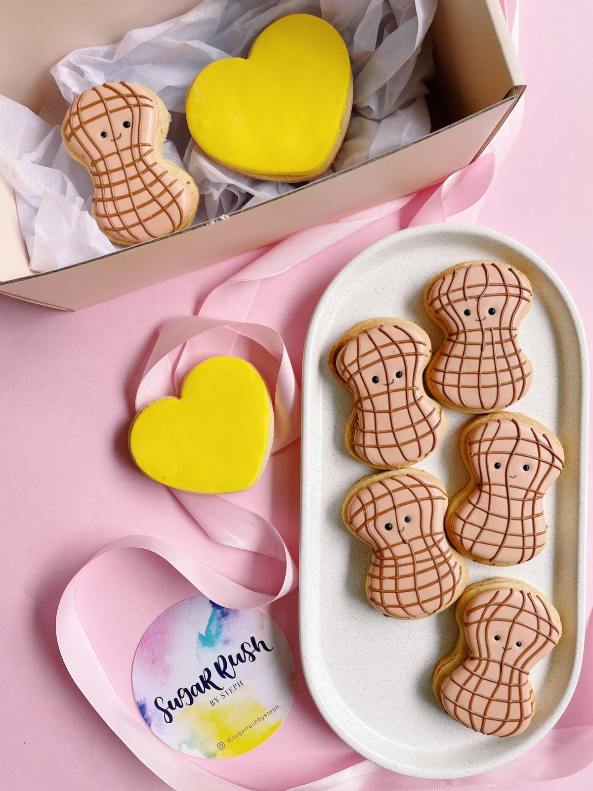 I'm Nuts About You! | Cute Handcrafted Peanut Cookie Designs - Sugar Rush by Steph