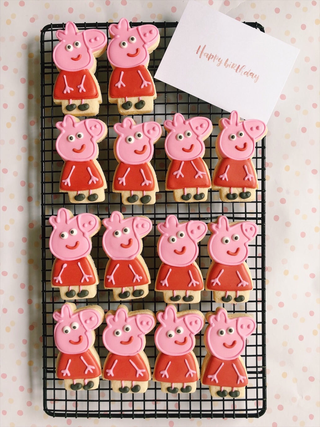 Peppa Pig Cookies | Buy Australia Cartoon Character Birthday Cookies - Sugar Rush by Steph