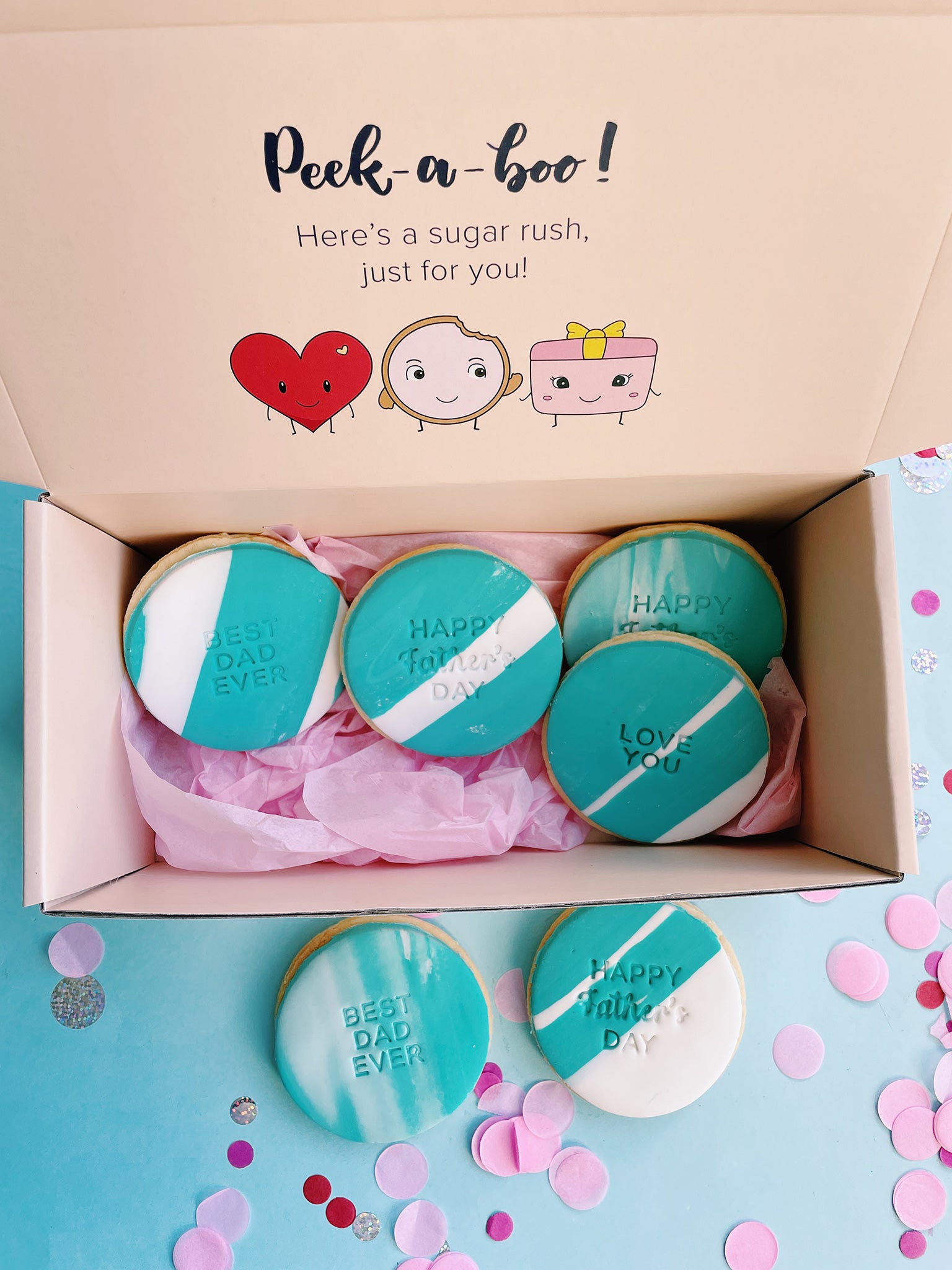 Love You, Dad! | Personalised Father's Day 2025 Cookie Box for Dad