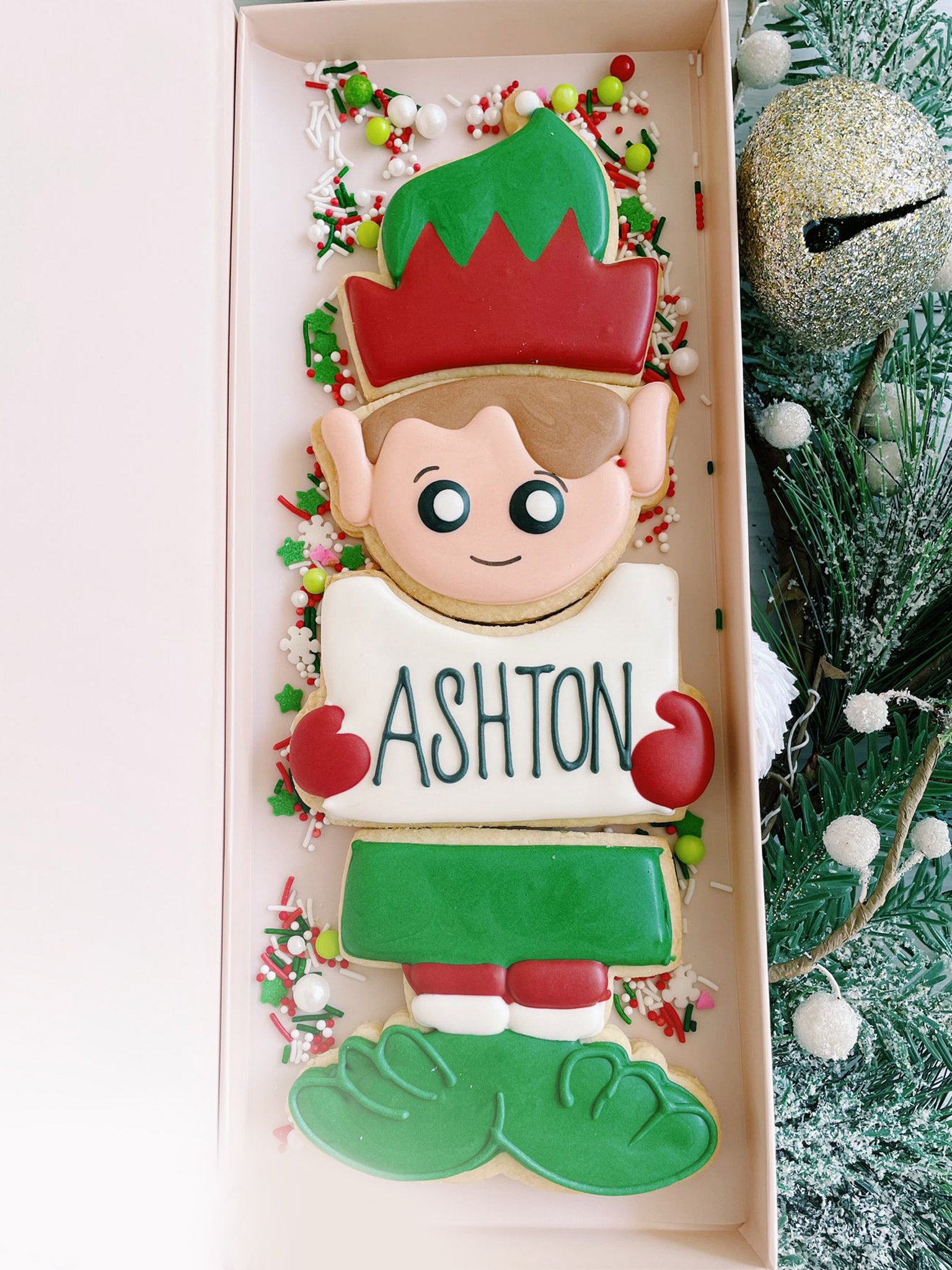 Santa's Elves | Personalised Custom Cookies for Kids Christmas Party - Sugar Rush by Steph