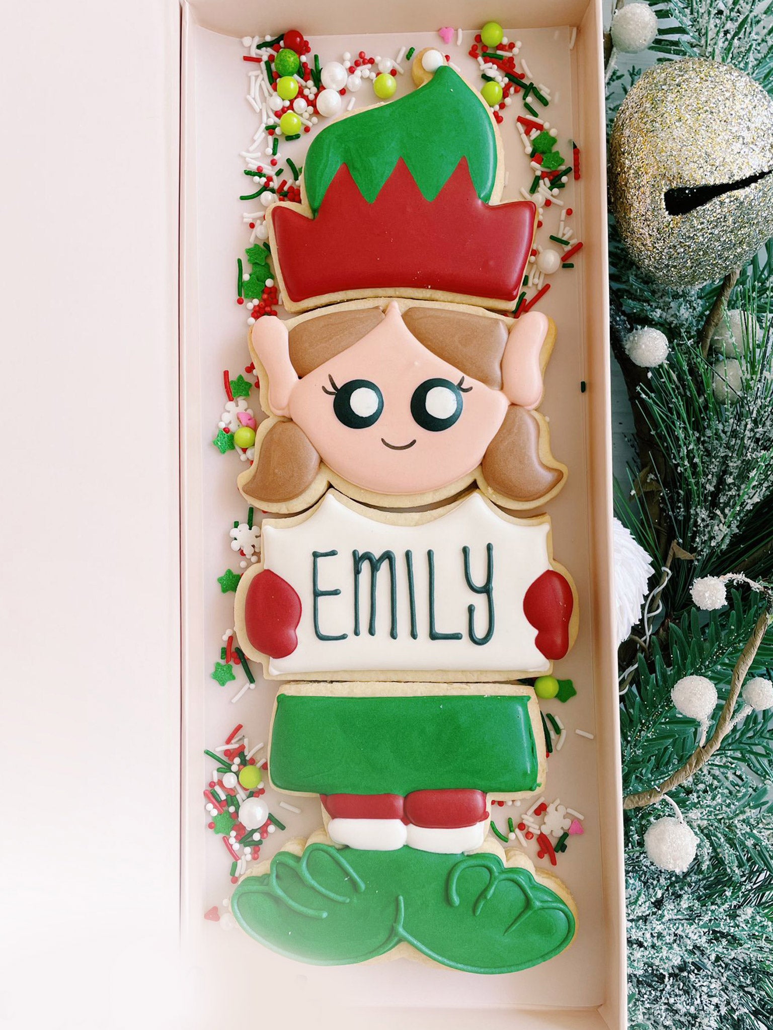 Santa's Elves | Personalised Custom Cookies for Kids Christmas Party - Sugar Rush by Steph