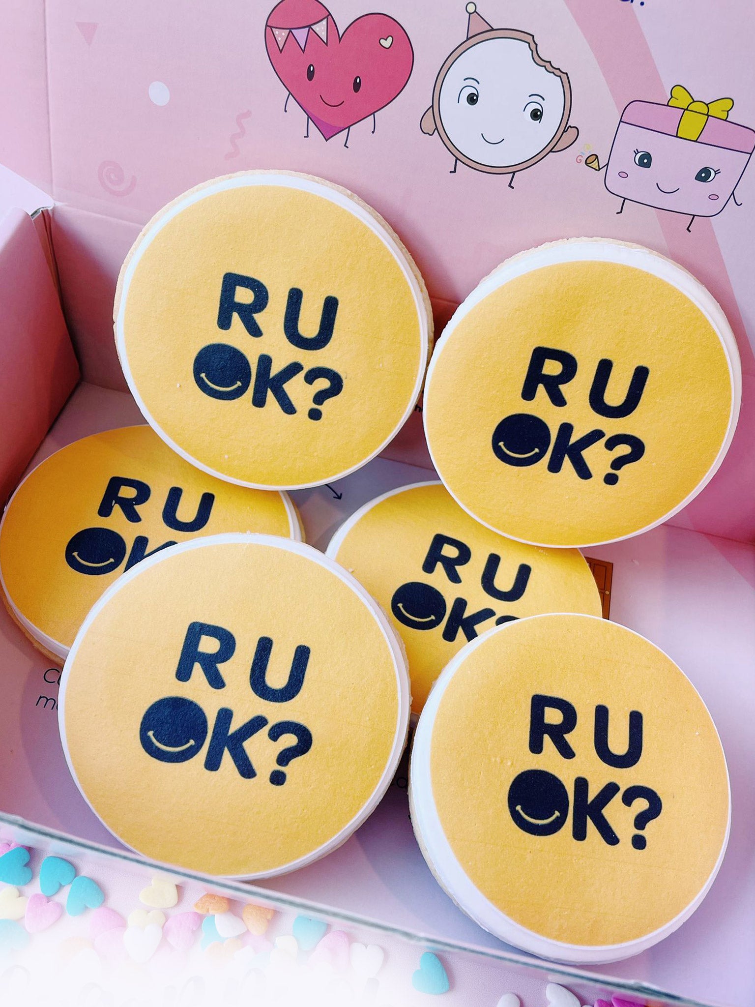 R U OK? Cookies - Edible Images | Mental Health Awareness Gifts  - Sugar Rush by Steph
