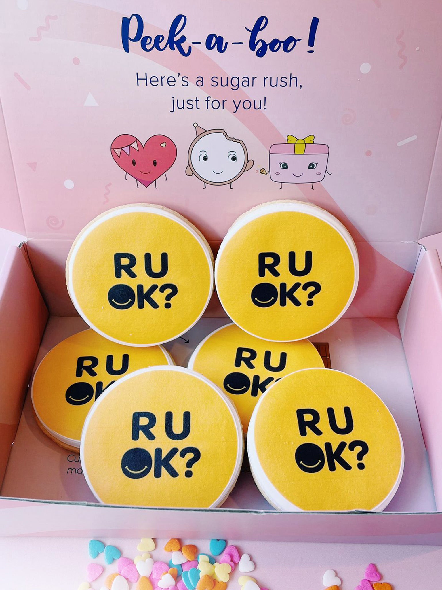 R U OK? Cookies - Edible Images | Mental Health Awareness Gifts  - Sugar Rush by Steph