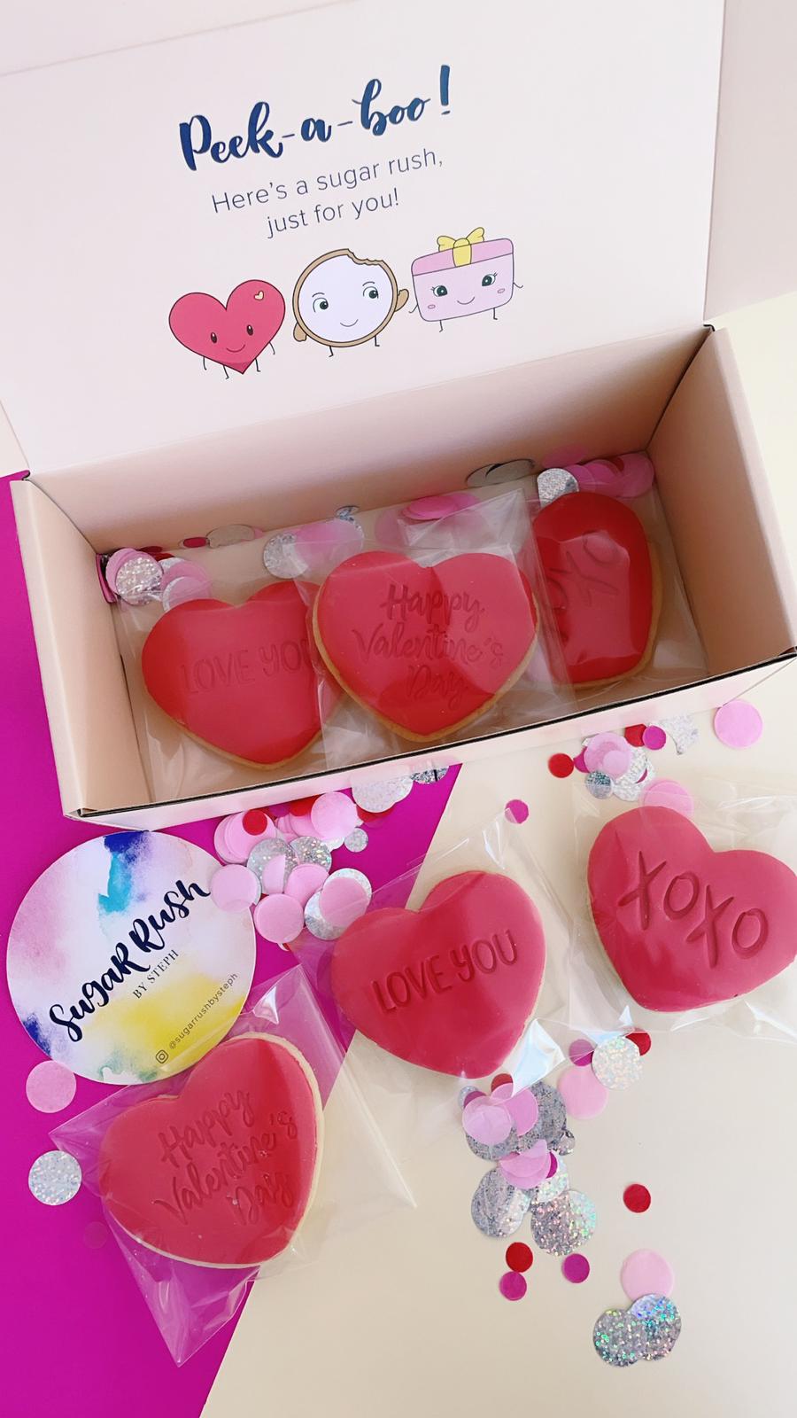 Happy Valentine's Day Cookies | Red Heart Cookies for Her - Sugar Rush by Steph