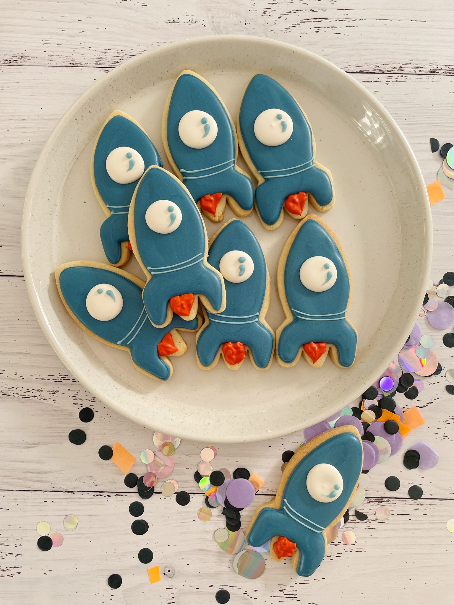 You're A Blast! | Buy Spaceship Theme Cookies For Kids Birthdays - Sugar Rush by Steph