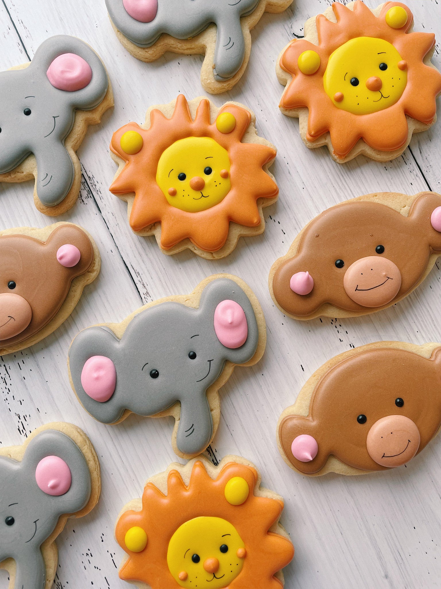 Safari-Themed Cookies | Cute Royal Icing Wild Animal Cookie Designs - Sugar Rush by Steph