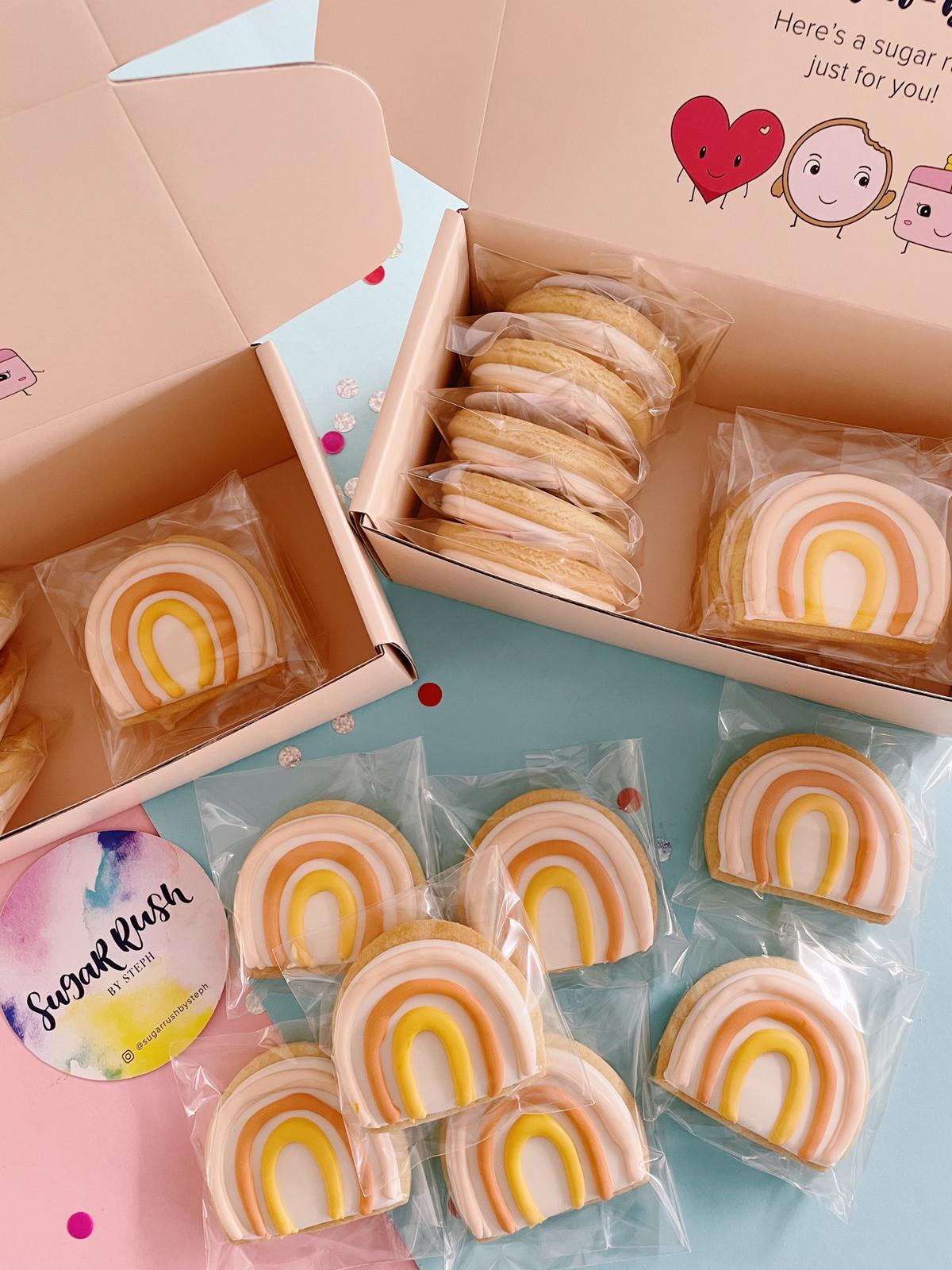 Somewhere Over The Rainbow Cookies | Royal Icing Biscuit Gifts - Sugar Rush by Steph