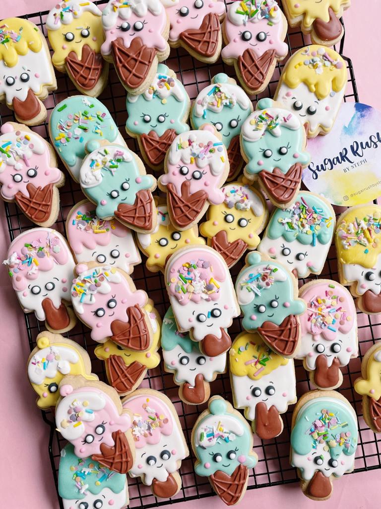 Sugar Sweet Sprinkles! | Cute Ice Cream Cone Royal Icing Cookies