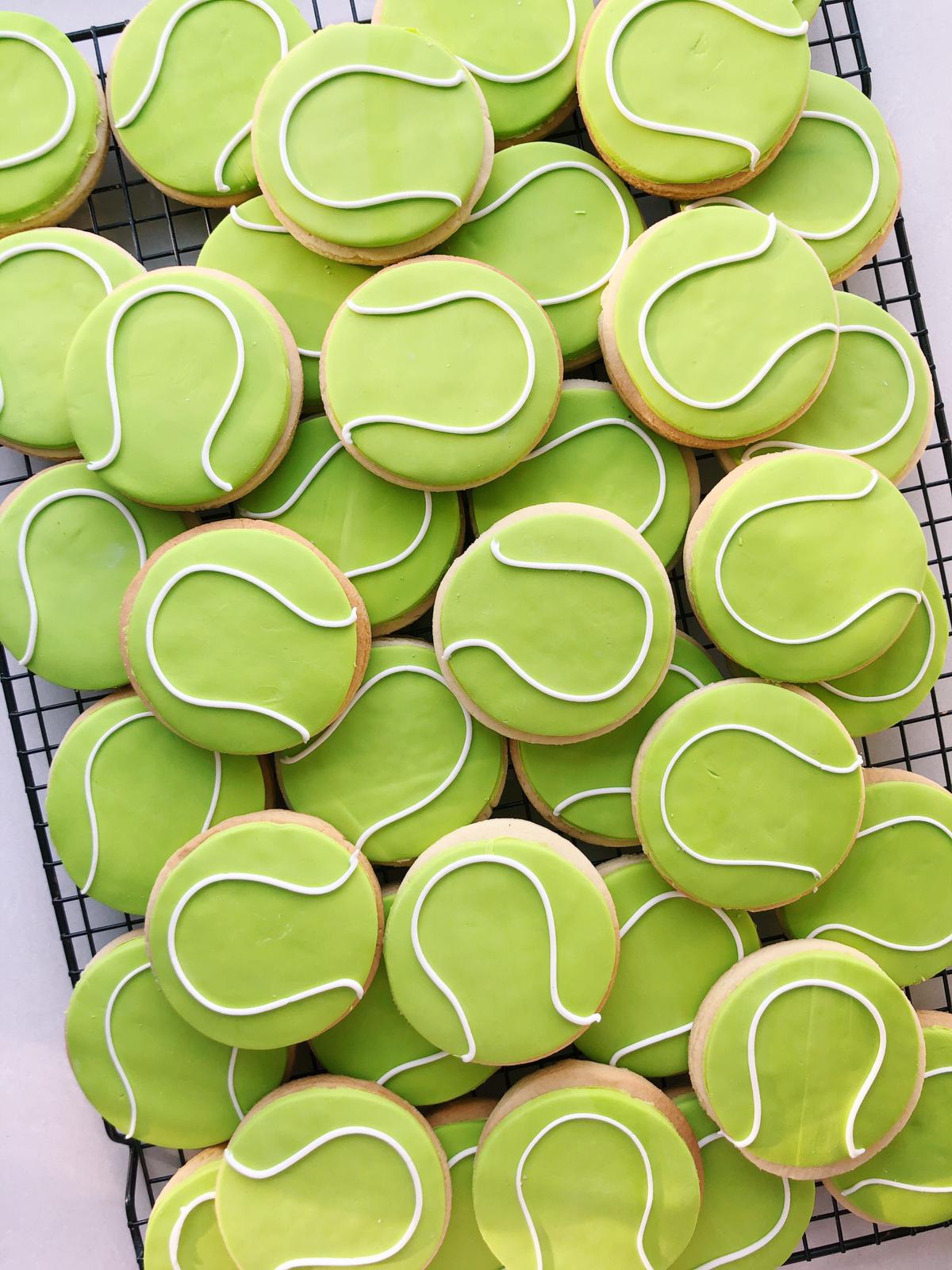 Tennis Time Australia Open | Green Tennis Ball Cookies for Sports Events