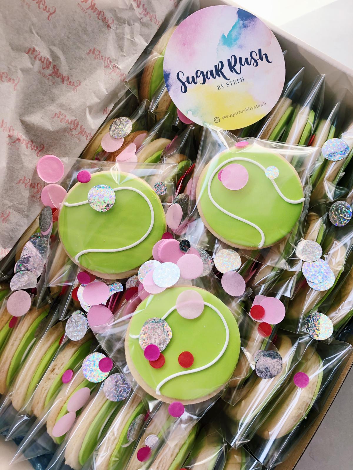 Tennis Time Australia Open | Green Tennis Ball Cookies for Sports Events