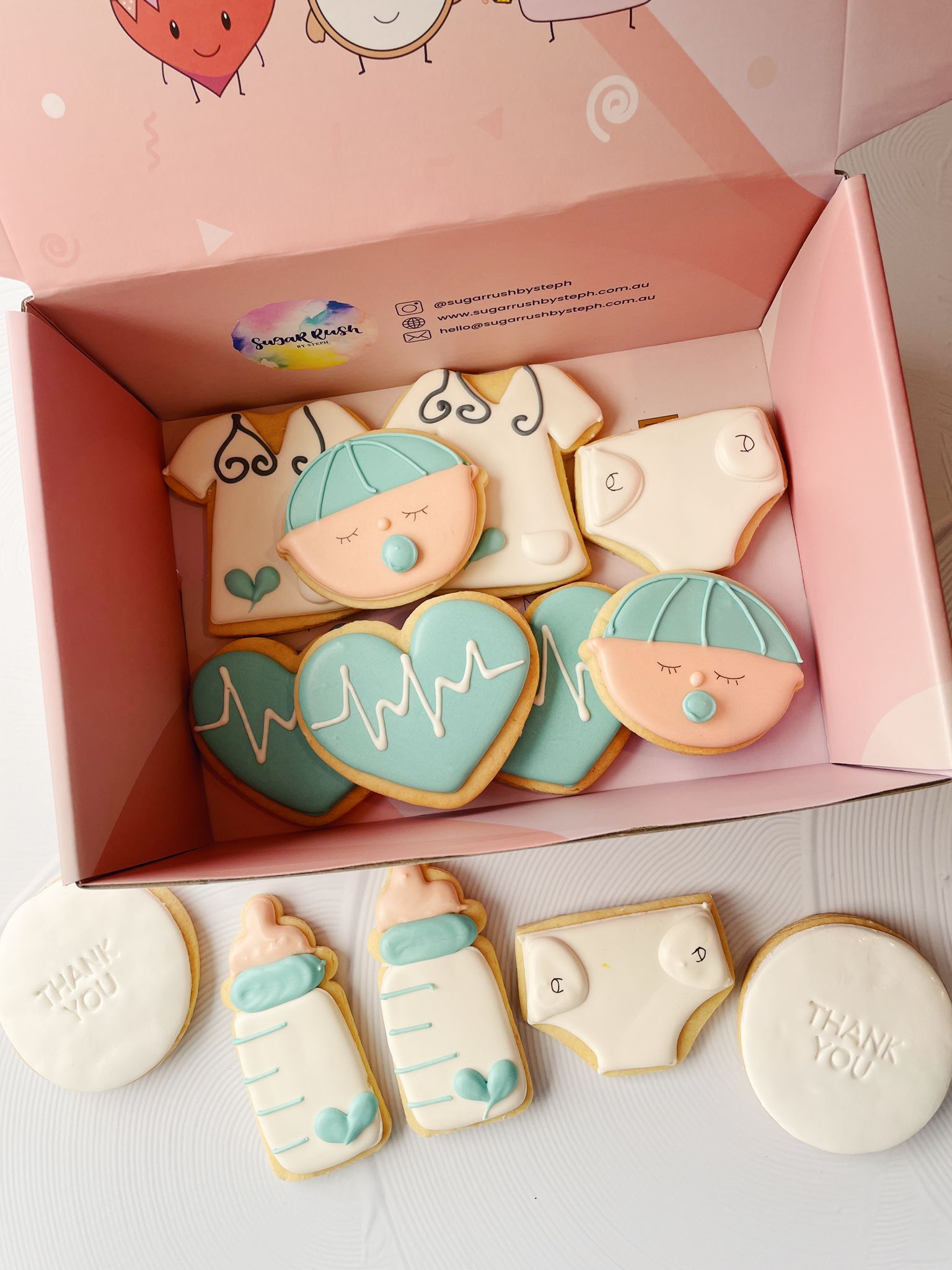 Thank You, Doctor | Healthcare Doctor Gift Appreciation Cookies - Sugar Rush by Steph Cookie Box Delivery Australia