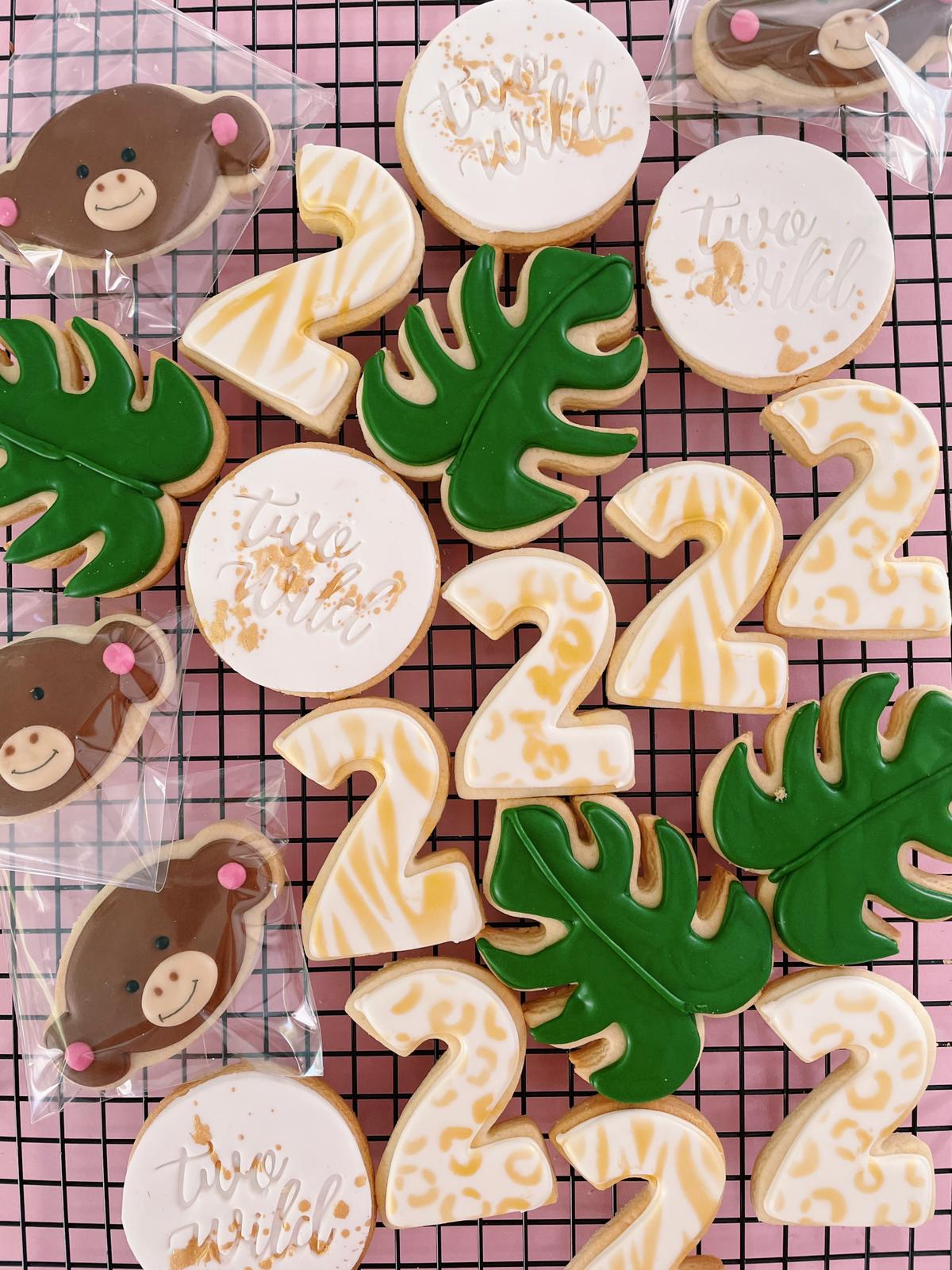 Two Wild | Safari Theme Cookies for Children's Birthdays - Sugar Rush by Steph